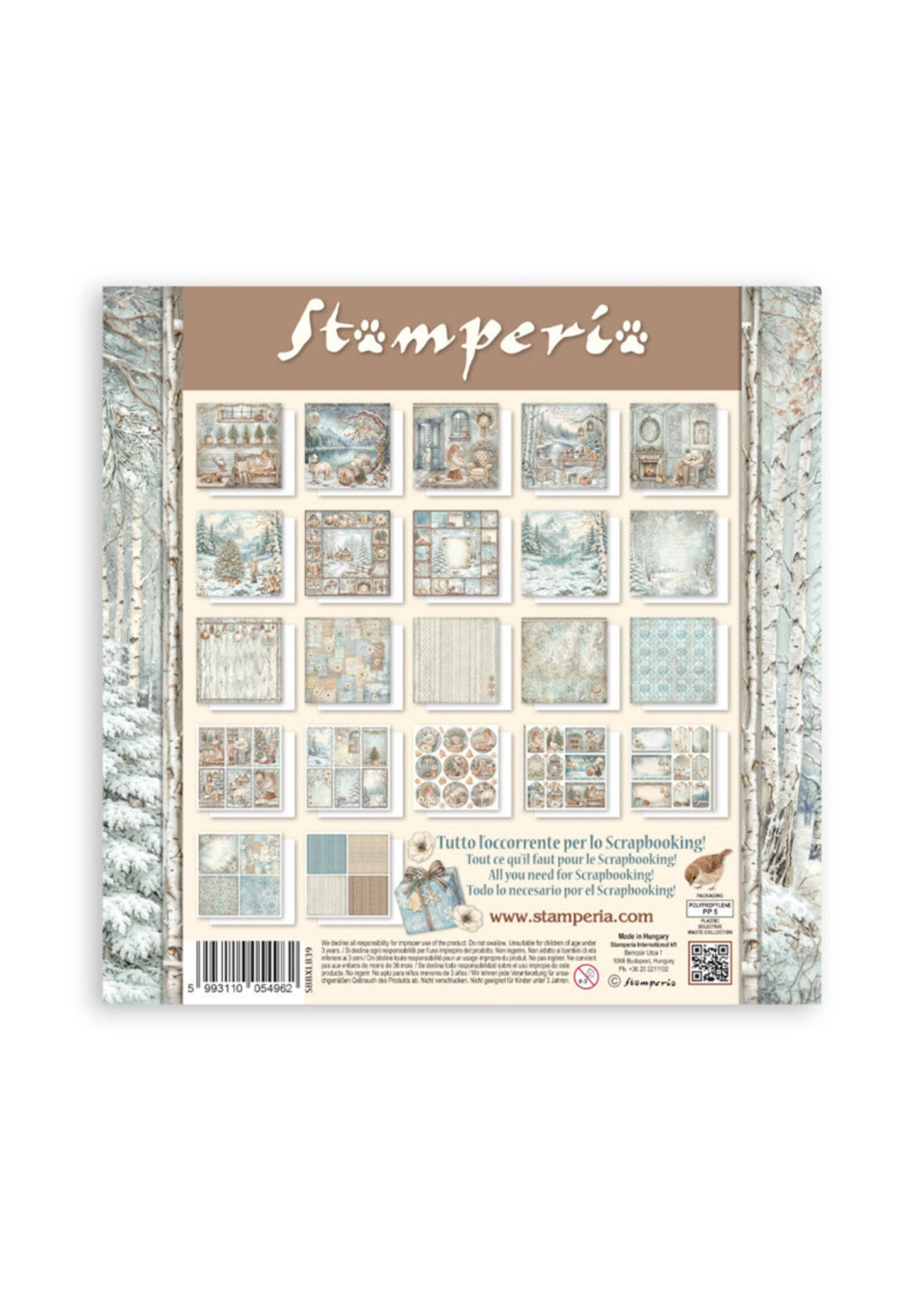 Stamperia Stamperia 12X12 Maxi Paper Pad, White Christmas