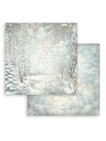 Stamperia Stamperia 12X12 Paper, SBB1163 White Christmas - Snowy Woods