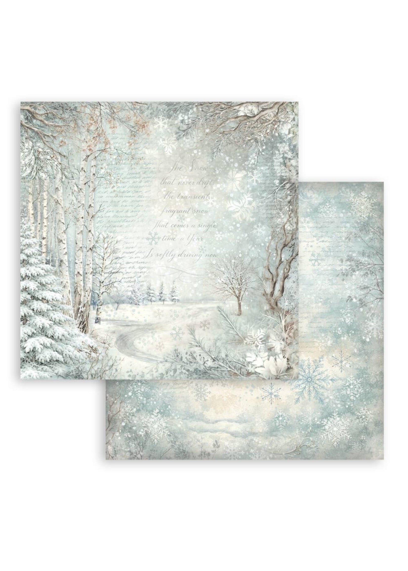 Stamperia Stamperia 12X12 Paper, SBB1163 White Christmas - Snowy Woods