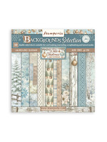 Stamperia Stamperia 8X8 Backgrounds Paper Pad, SBBS147 White Christmas