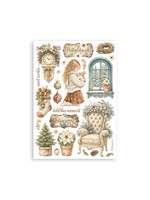 Stamperia Stamperia A5 Washi Pad, SBW36 White Christmas