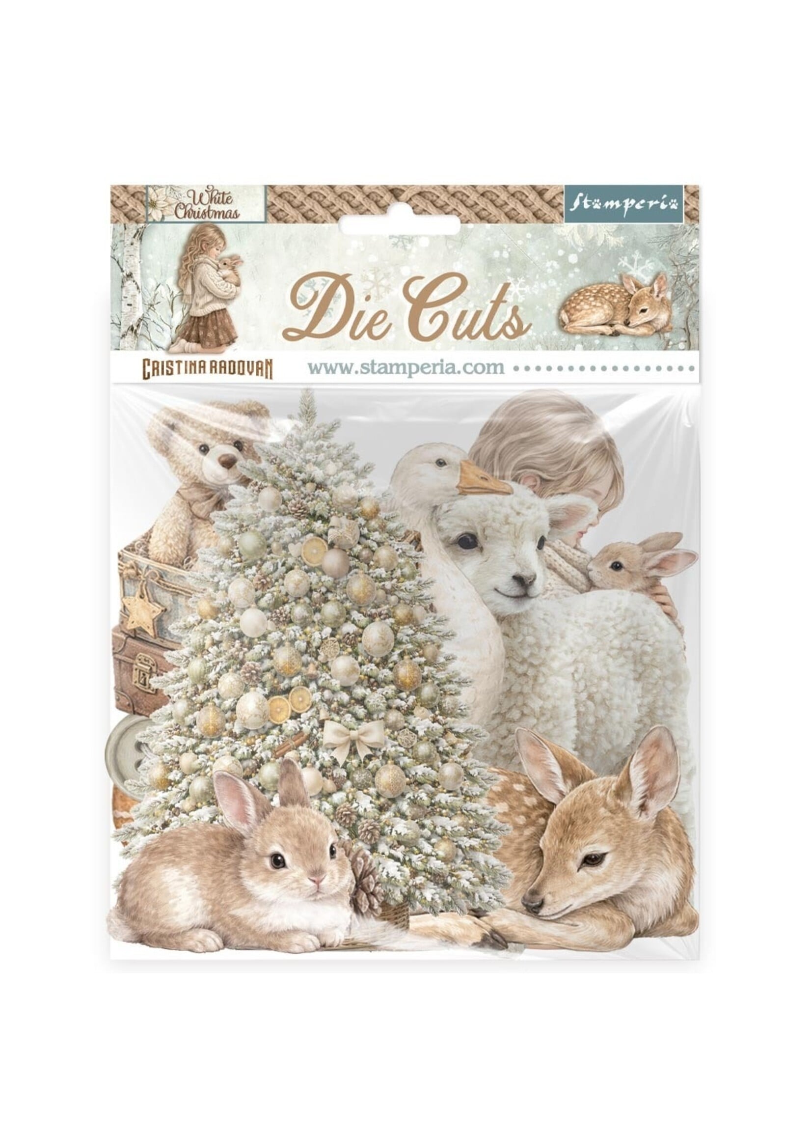 Stamperia Stamperia  Die Cuts, White Christmas