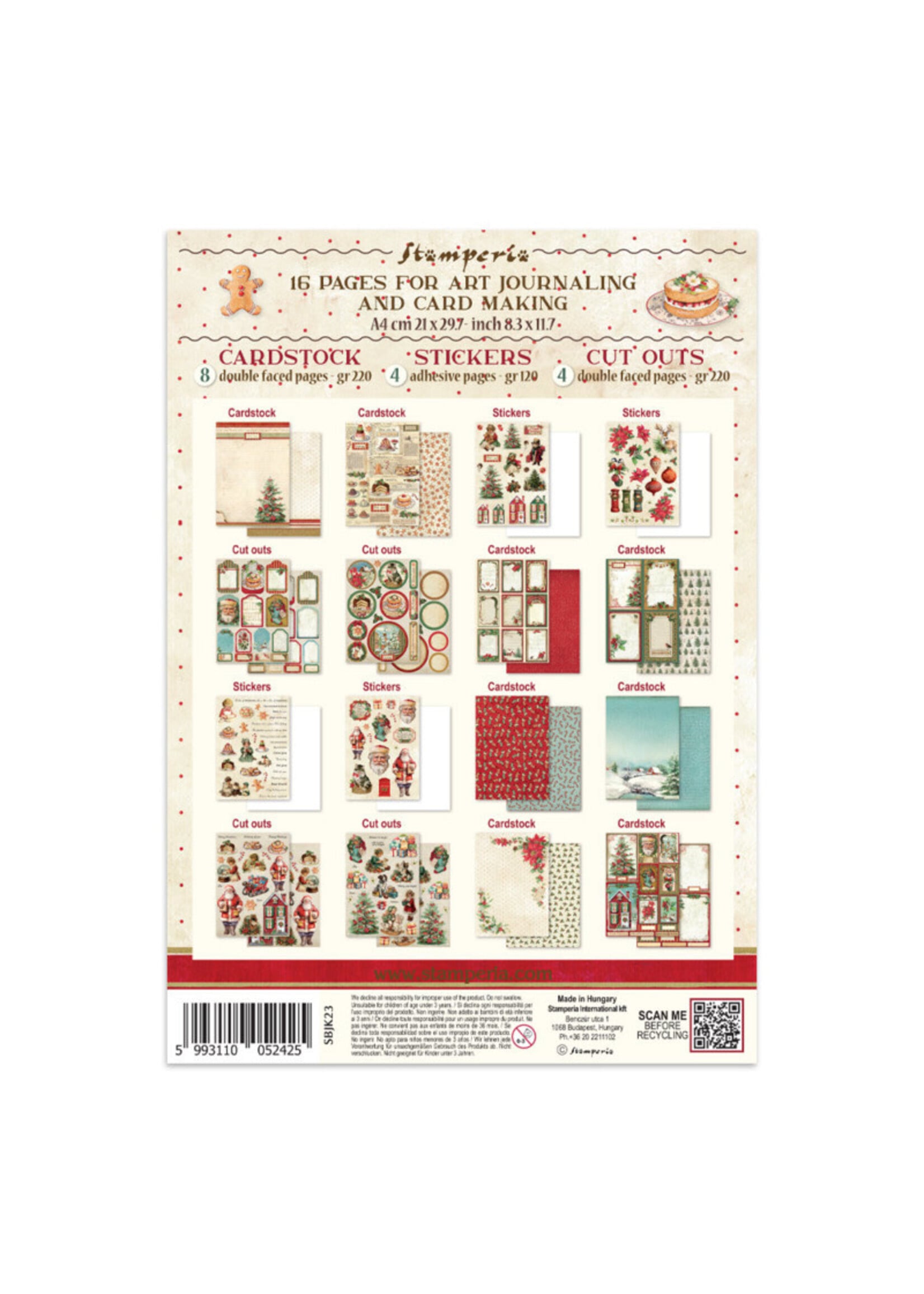 Stamperia Stamperia Junk Journal, Classic Christmas