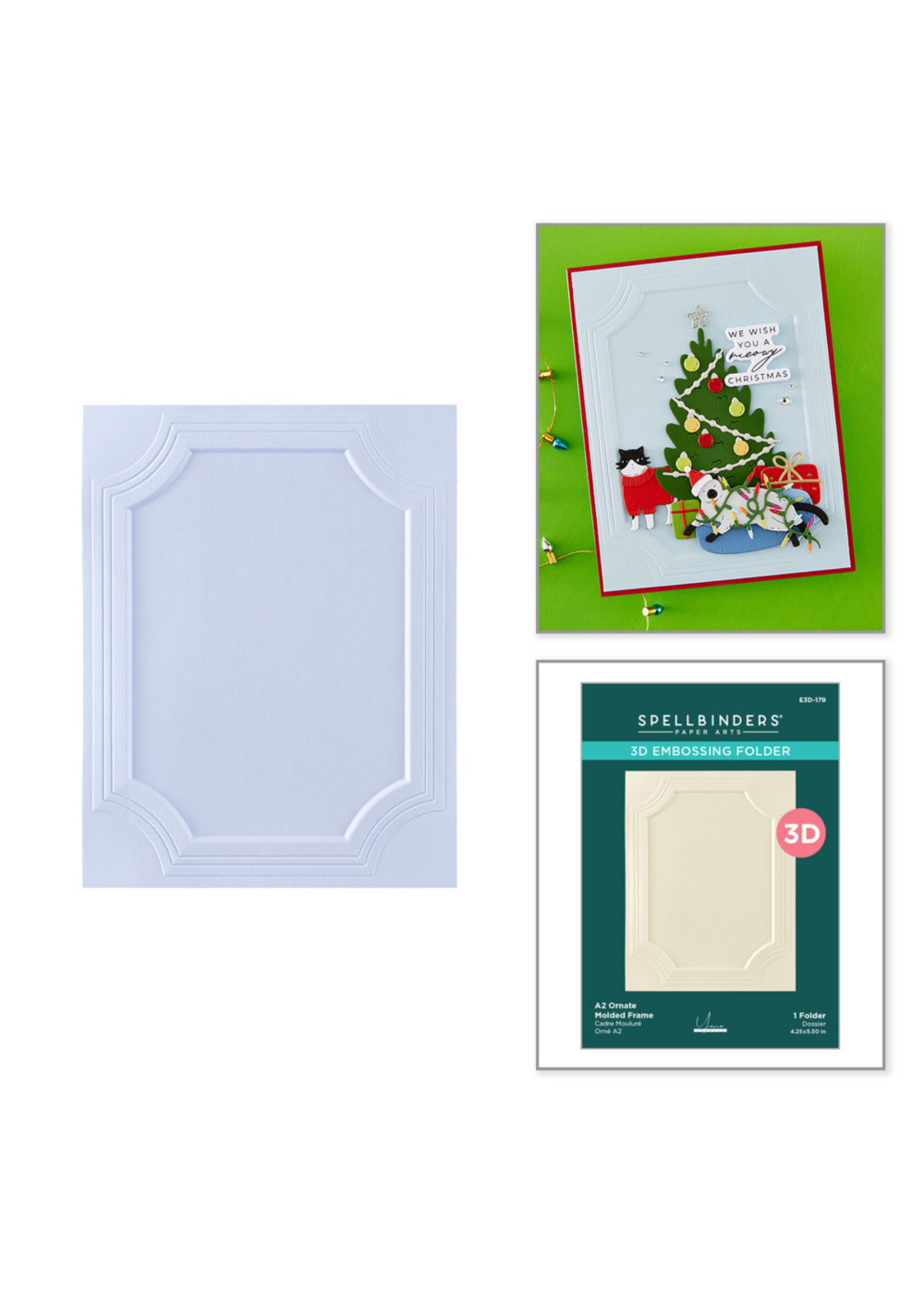 Spellbinders Spellbinders 3D Embossing Folder, A2 Ornate Molded Frame