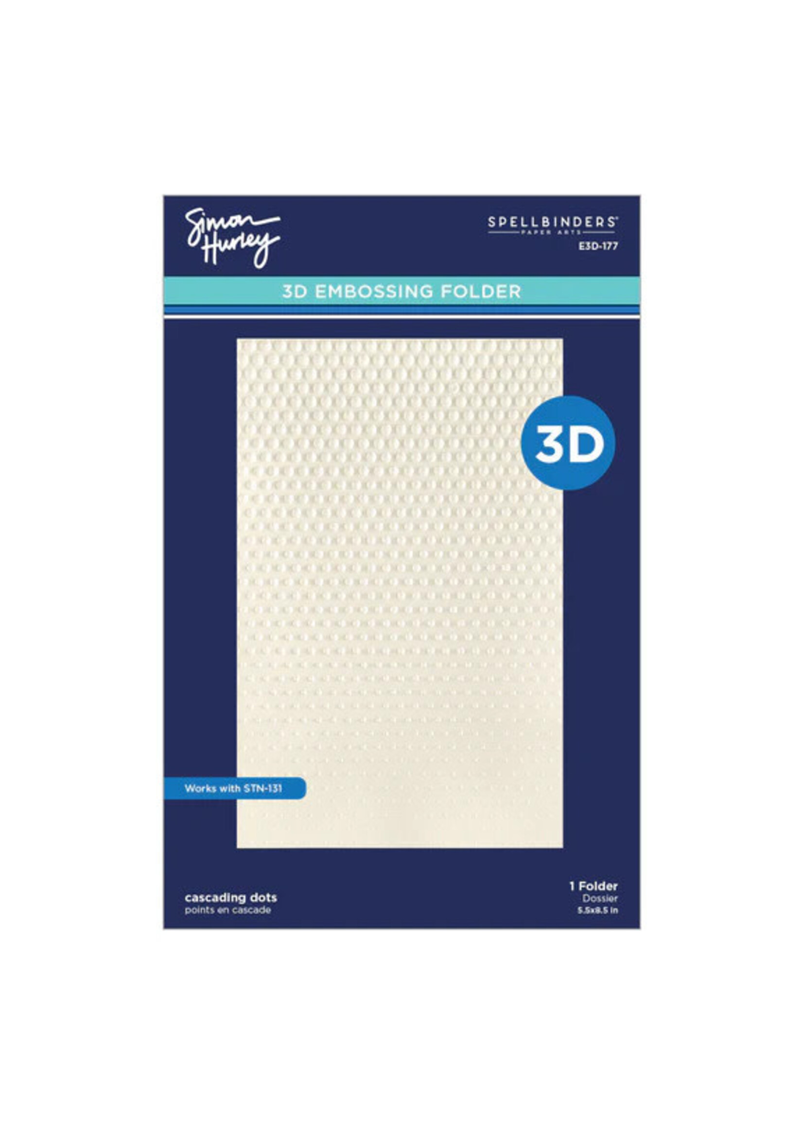 Spellbinders Spellbinders 3D Embossing Folder & Stencil Bundle, Cascading Dots