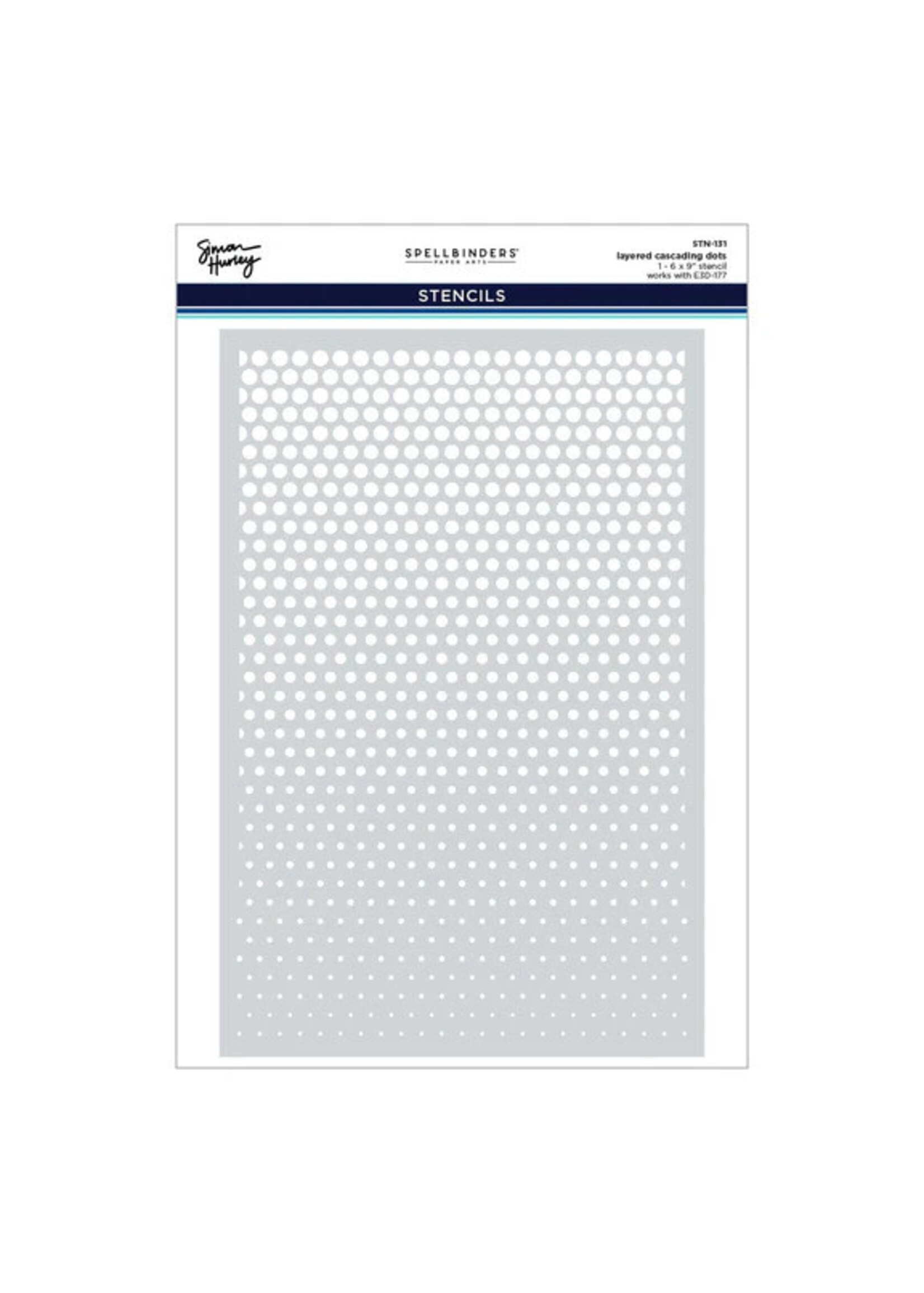 Spellbinders Spellbinders 3D Embossing Folder & Stencil Bundle, Cascading Dots