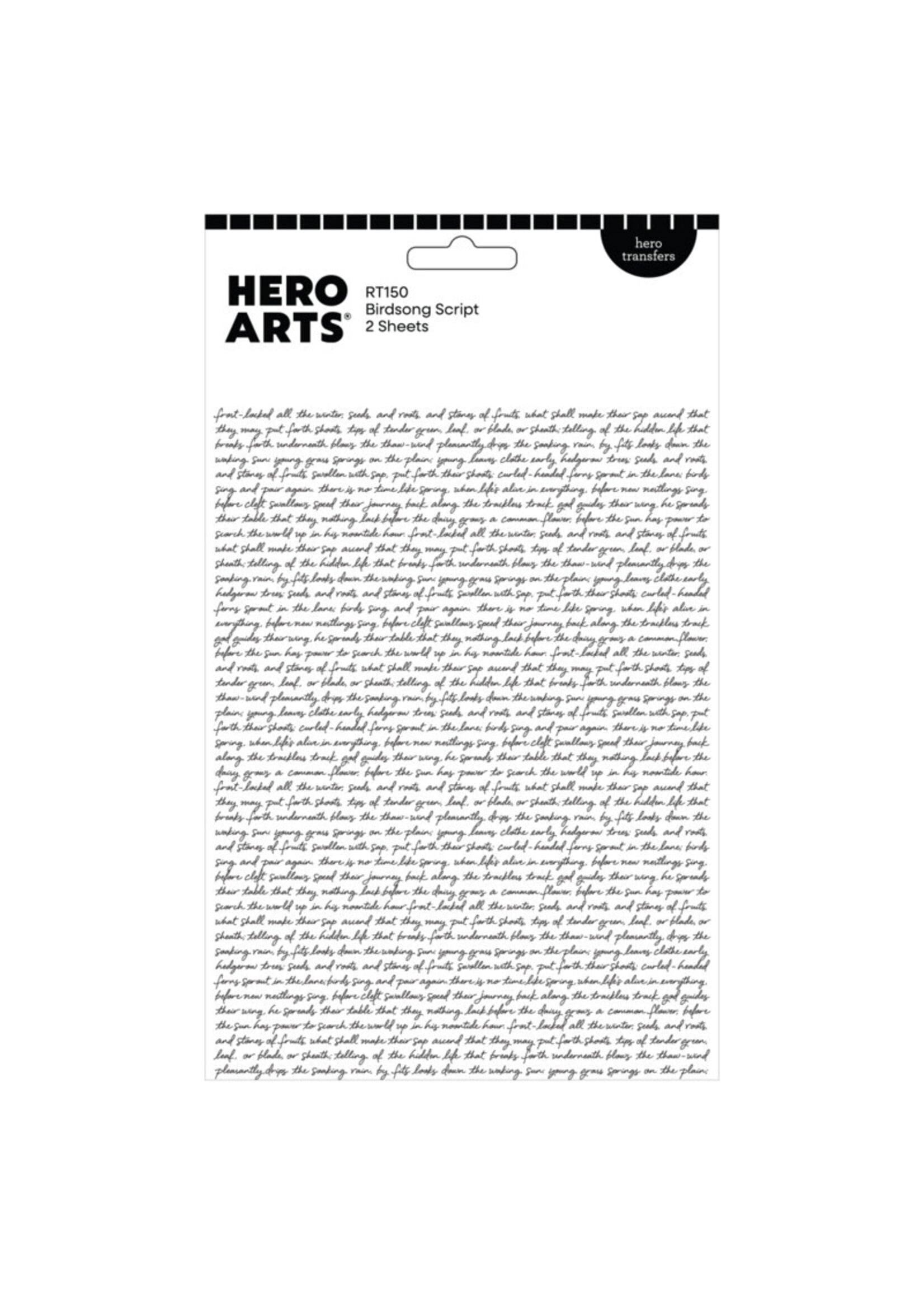 Hero  Arts Hero Arts Rub-On Transfer, Birdsong Script