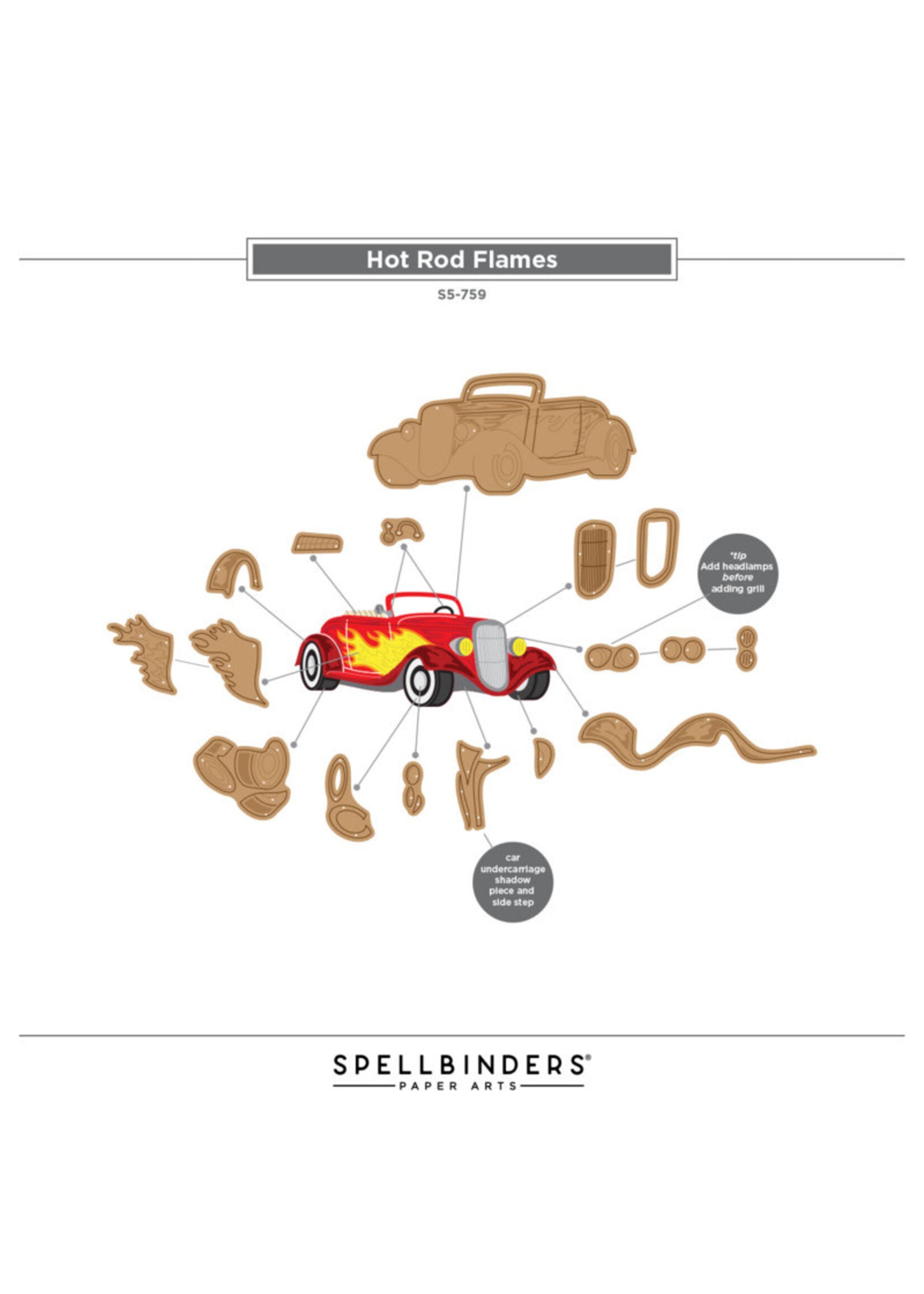 Spellbinders Spellbinders Die, Hot Rod Flames