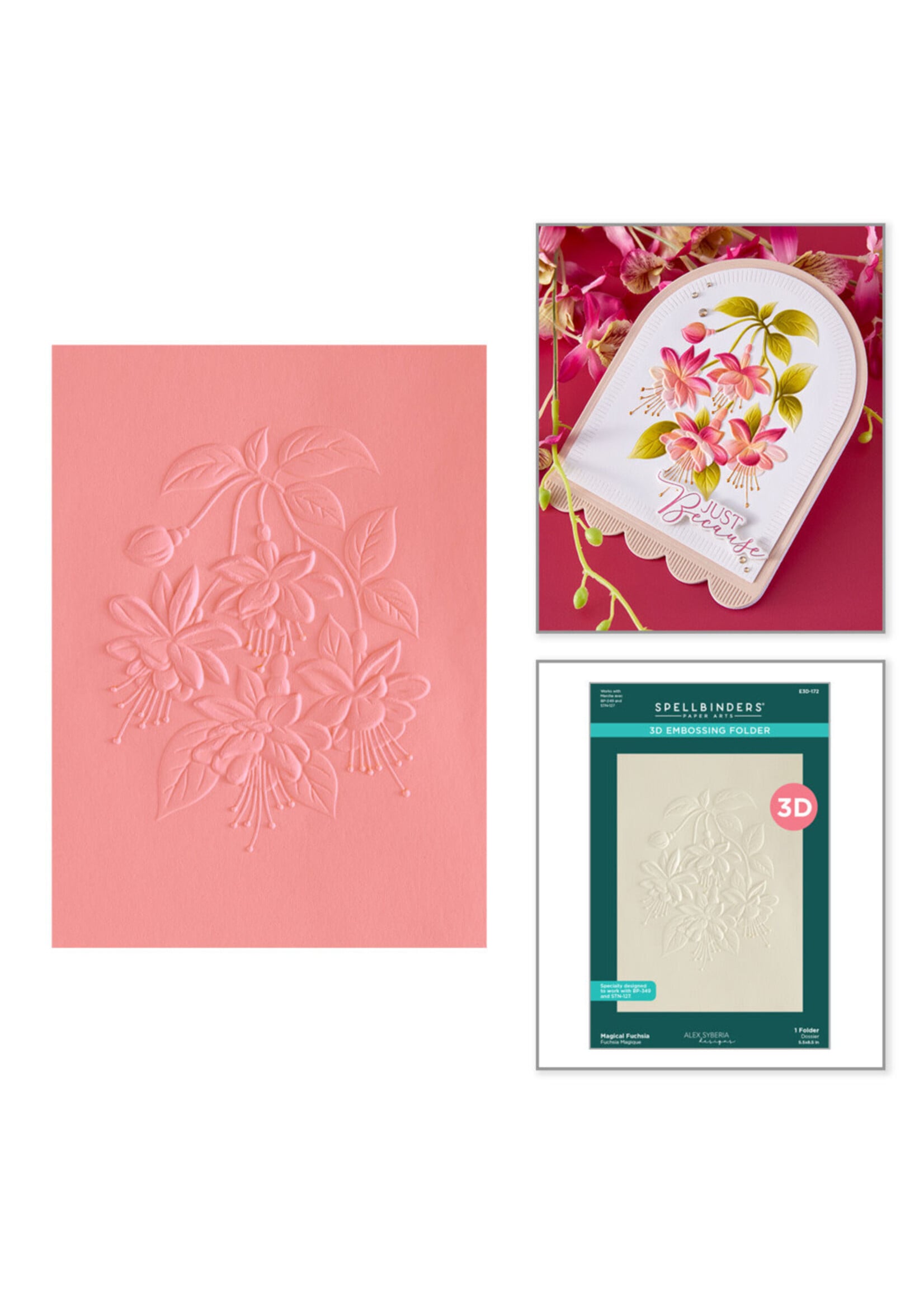 Spellbinders Spellbinders 3D Embossing Folder, Magical Fuchsia