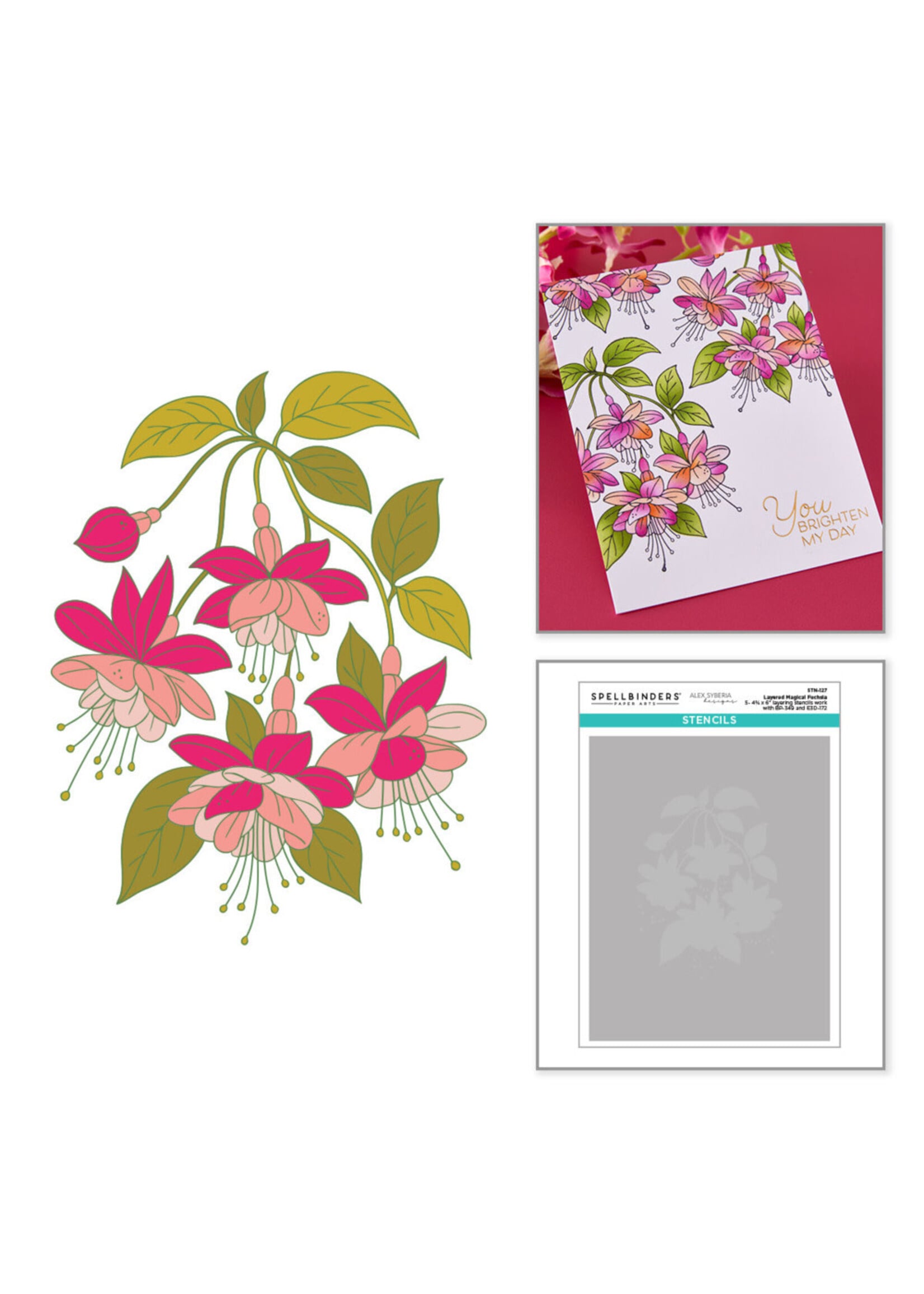 Spellbinders Spellbinders Layered Stencil, Magical Fuchsia