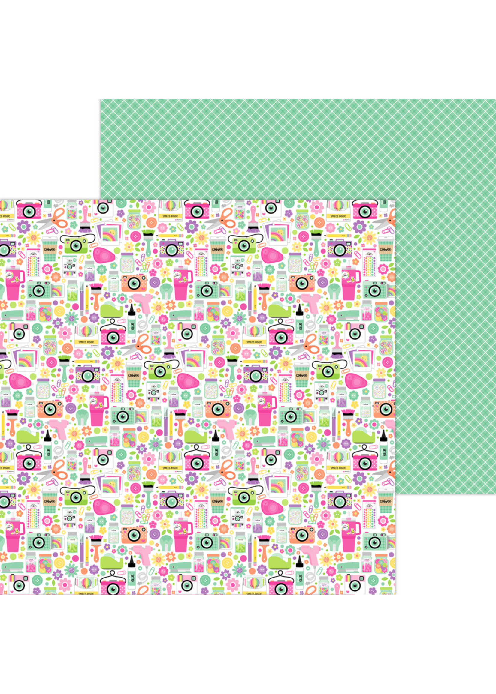 Doodlebug Doodlebug Designs 12x12 Paper Color Me Crafty, Color Me Crafty