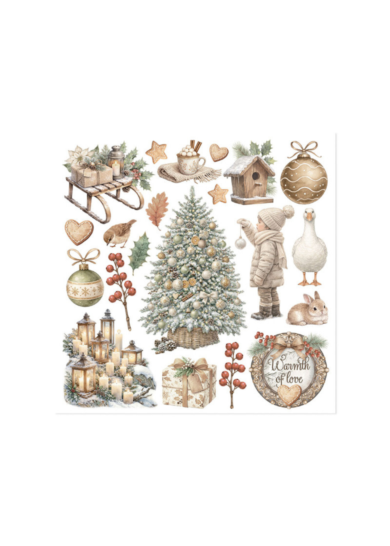 Stamperia Stamperia Rub-On Kit, White Christmas