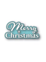 Poppy Stamps Die, Merry Christmas Fluffy Script