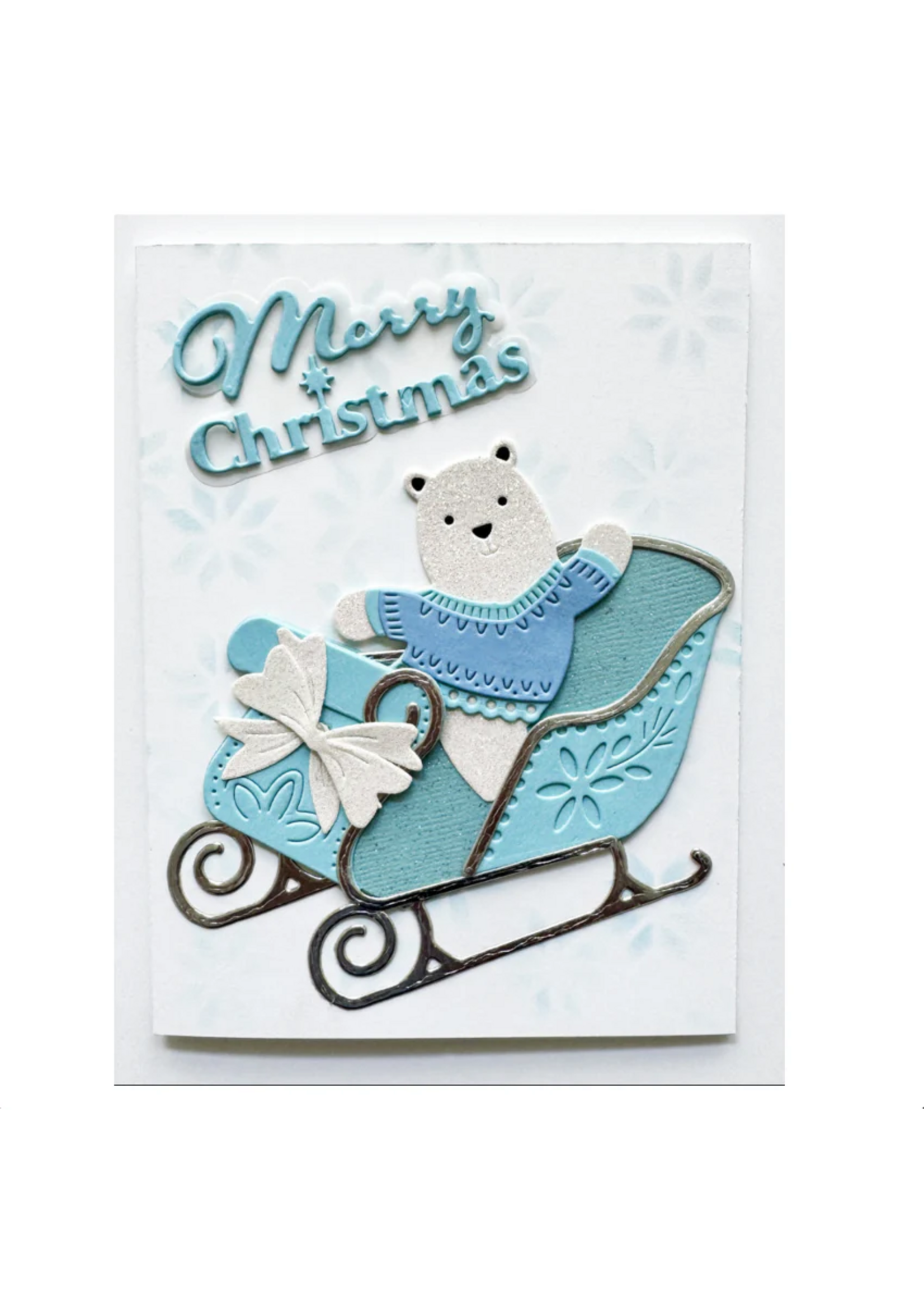 Poppy Stamps Die, Merry Christmas Fluffy Script