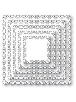 Memory Box Memory Box Die, Fan Stitch Scalloped Square Frames