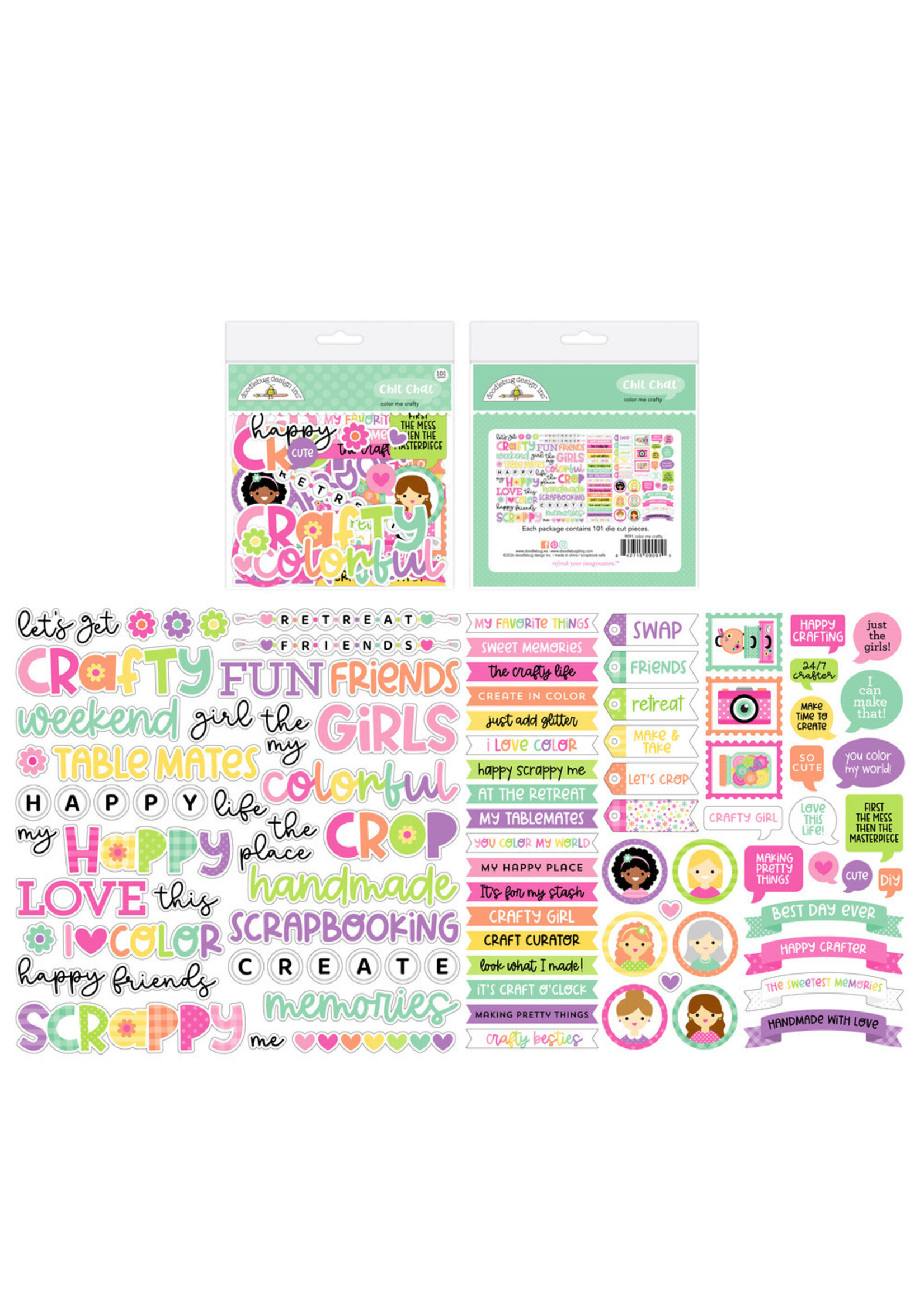 Doodlebug Doodlebug Chit Chat Ephemera, Color Me Crafty