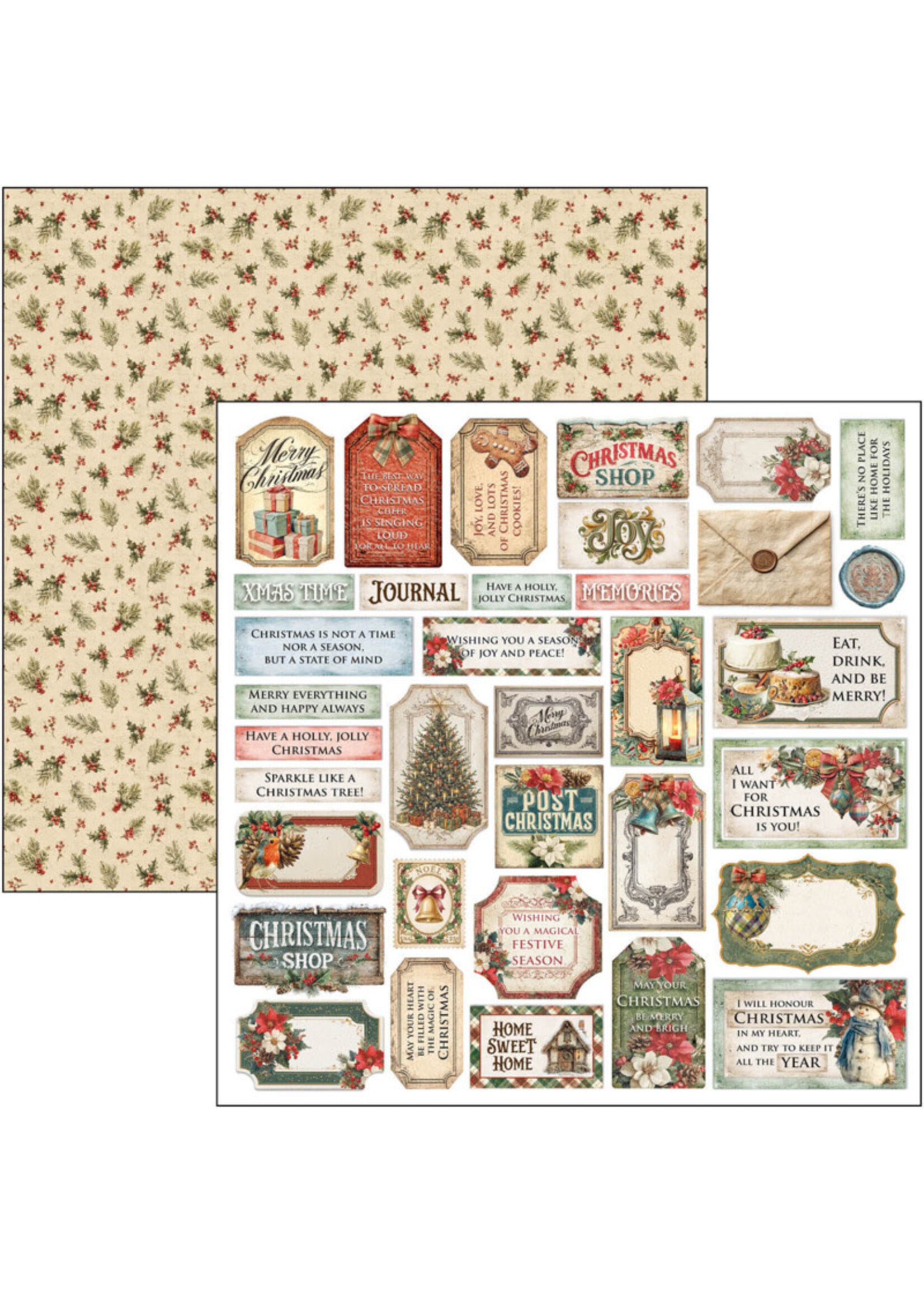 Ciao Bella Ciao Bella 12x12 Paper Pad, Merry & Bright