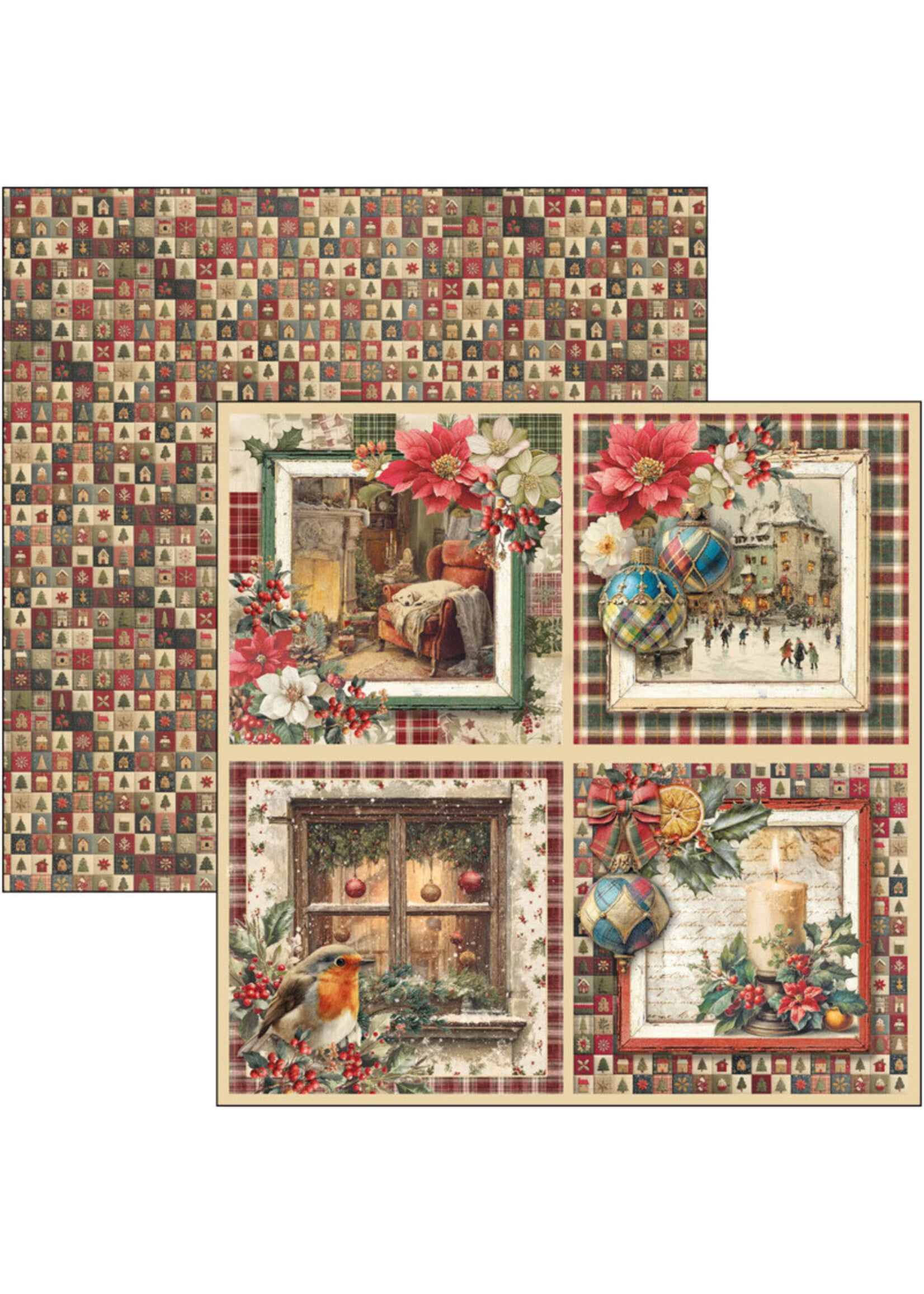Ciao Bella Ciao Bella 12x12 Patterns Pad, Merry & Bright