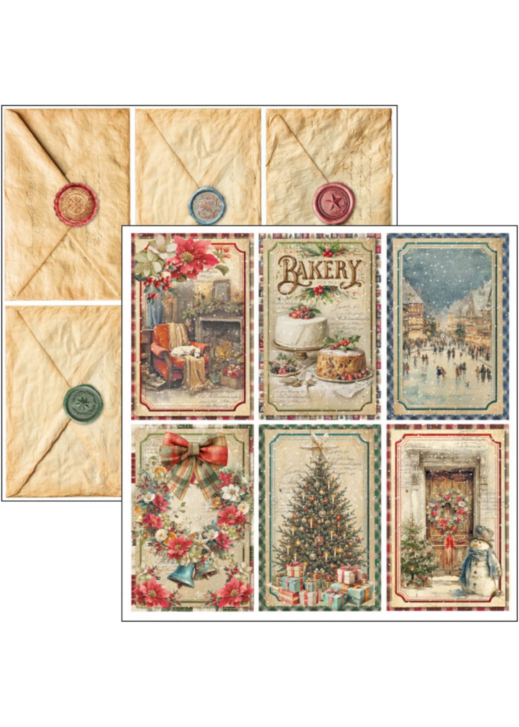 Ciao Bella Ciao Bella 12x12 Patterns Pad, Merry & Bright