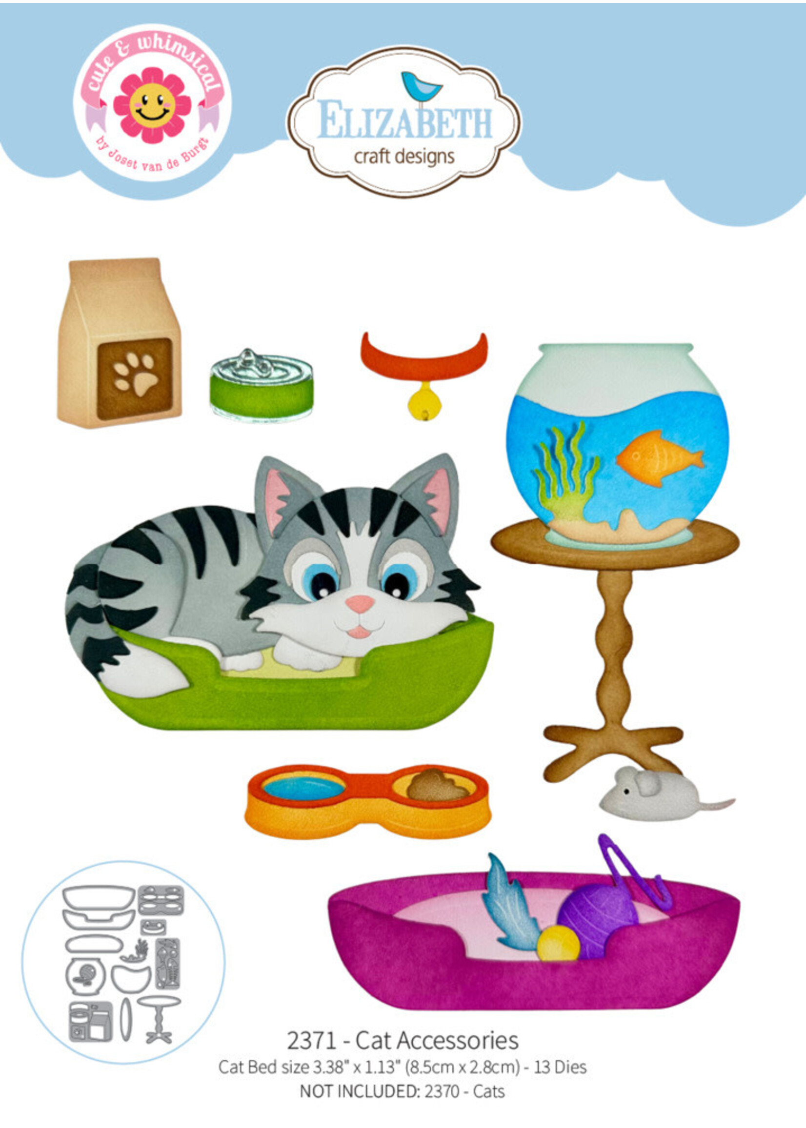 Elizabeth Craft Design ECD Die, 2371 Cat Accessories