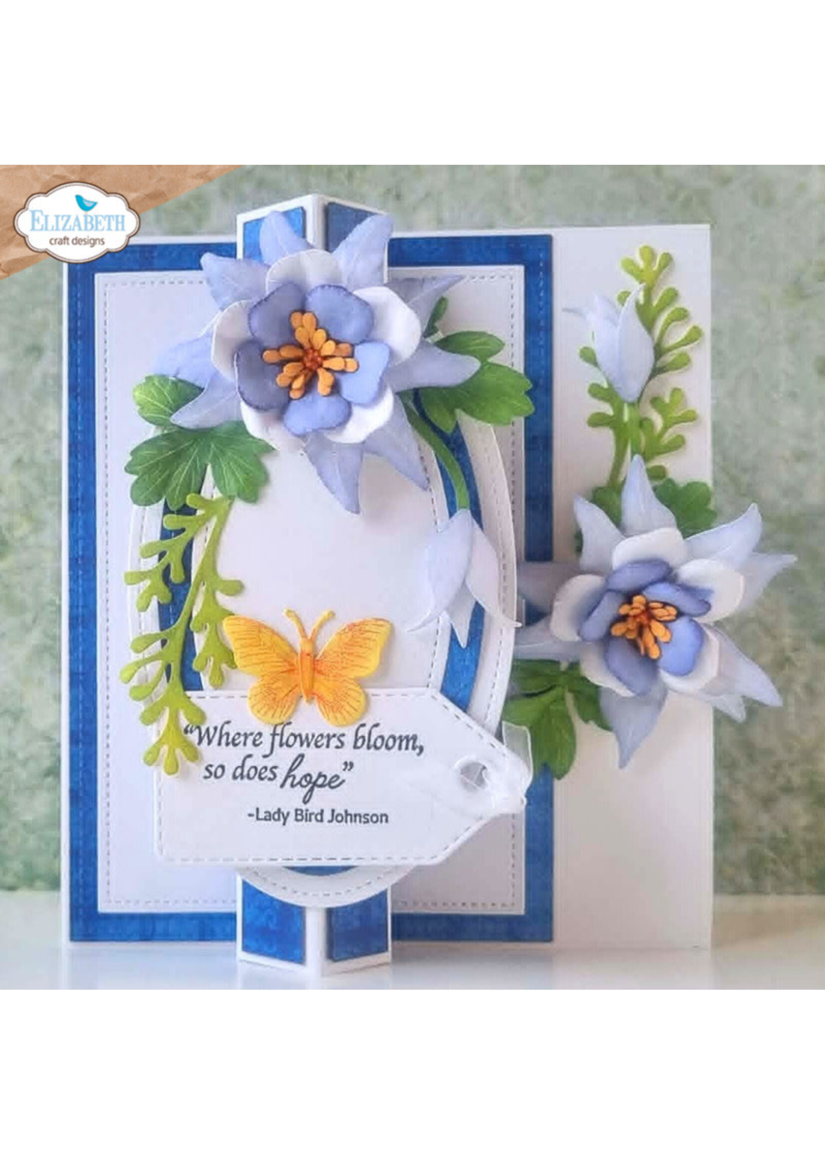 Elizabeth Craft Design ECD Die/Stamp Bundle, 2377 Columbine CS461 Flower Centers 3