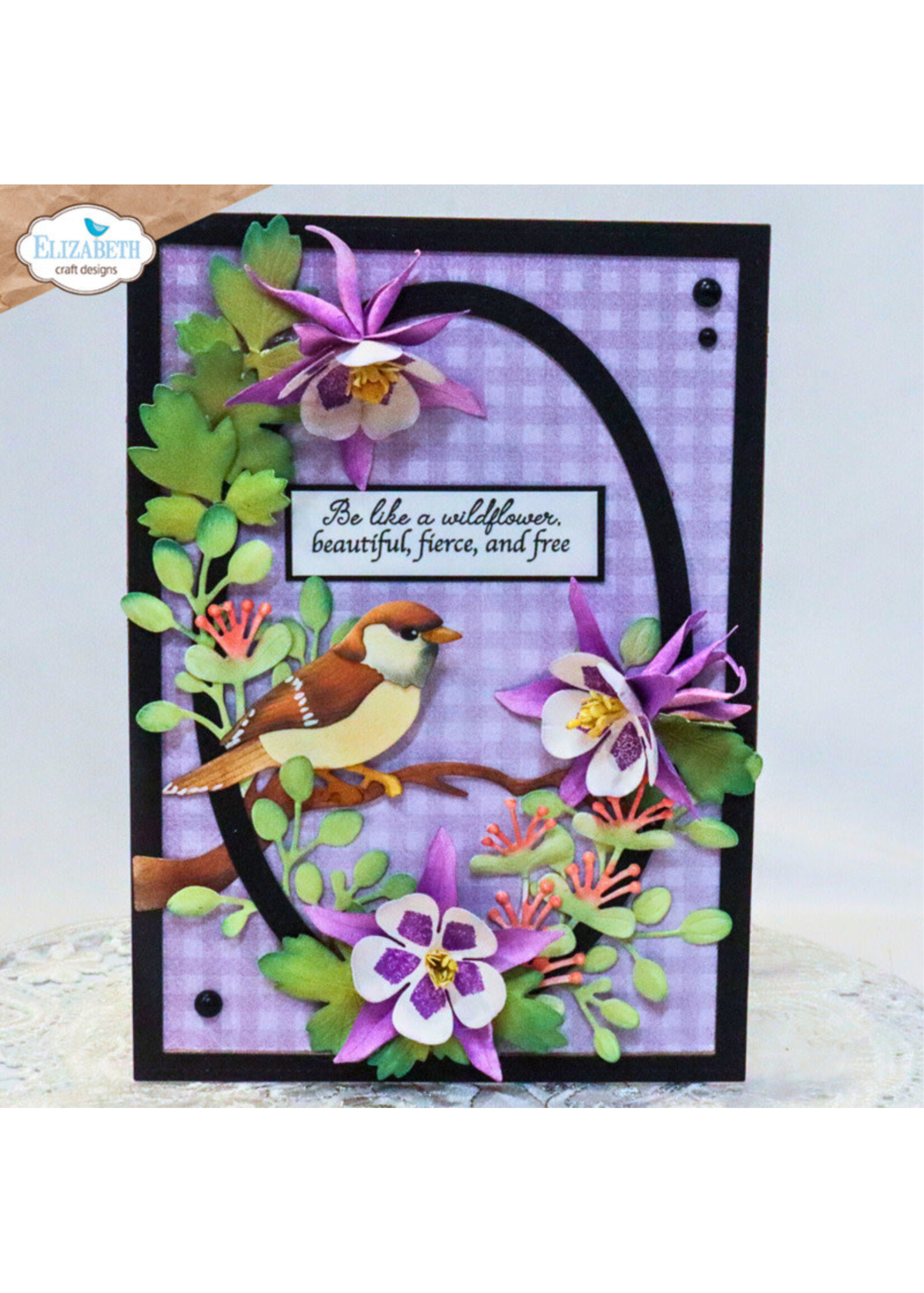 Elizabeth Craft Design ECD Die/Stamp Bundle, 2377 Columbine CS461 Flower Centers 3