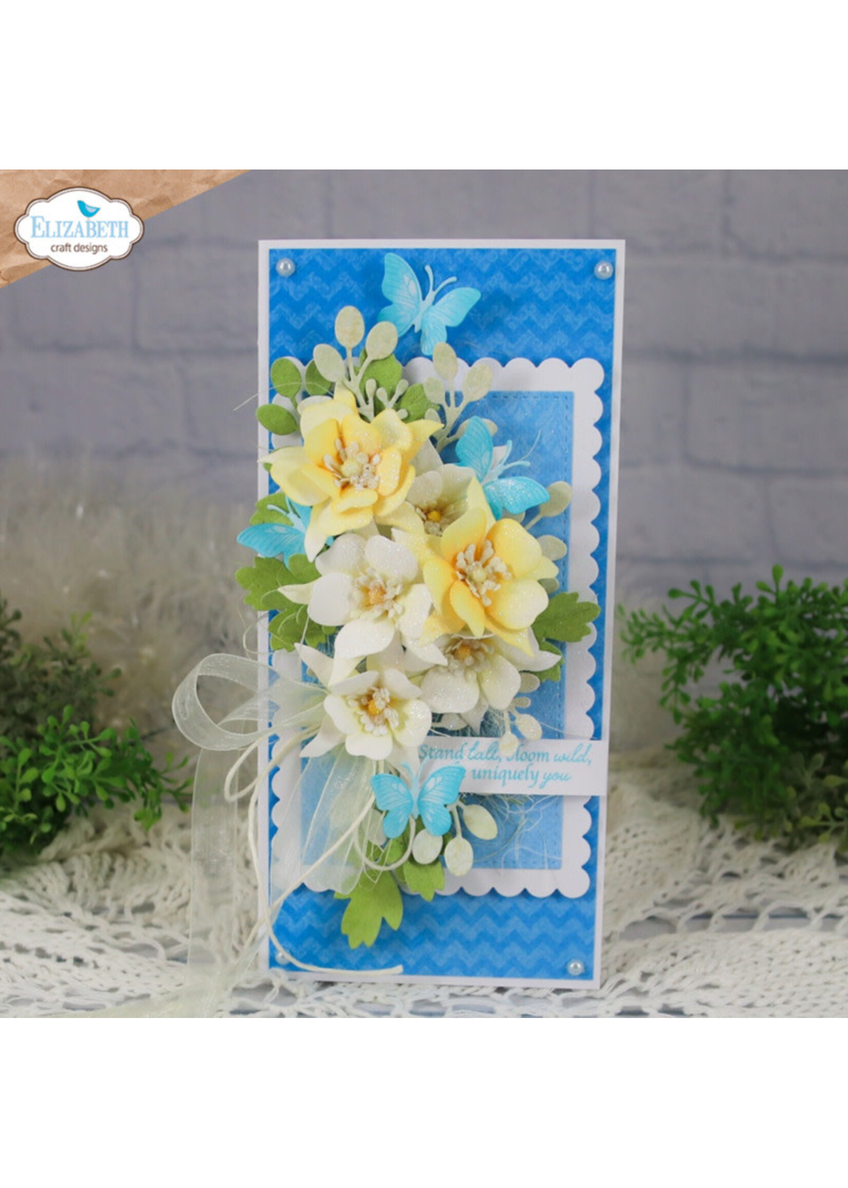 Elizabeth Craft Design ECD Die/Stamp Bundle, 2377 Columbine CS461 Flower Centers 3