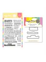 Waffle Flower Waffle Flower Stamp/Die Set, Retirement Sentiments