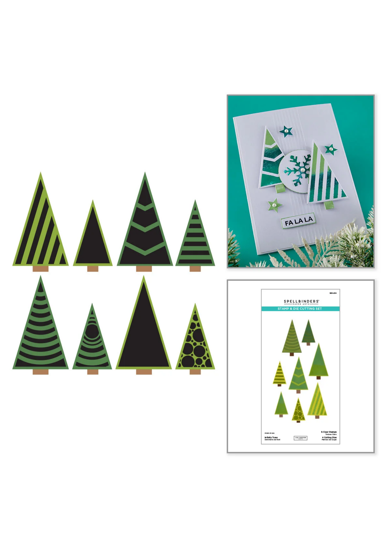 Spellbinders Spellbinders Lisa Horton Stamp/Die Set, Infinity Trees