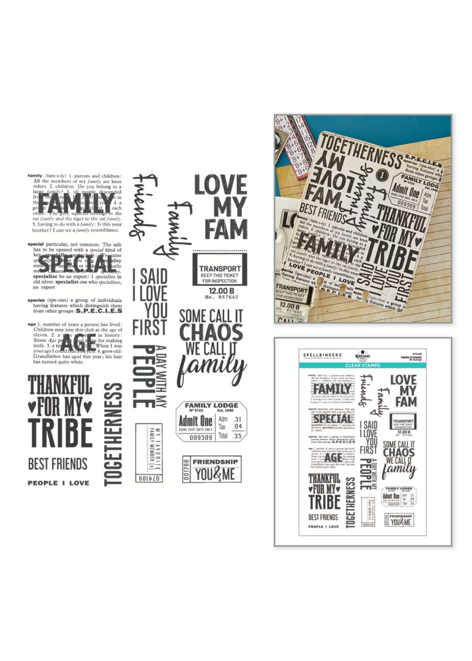 Spellbinders Spellbinders Esther Glas Stamp, Family & Friends