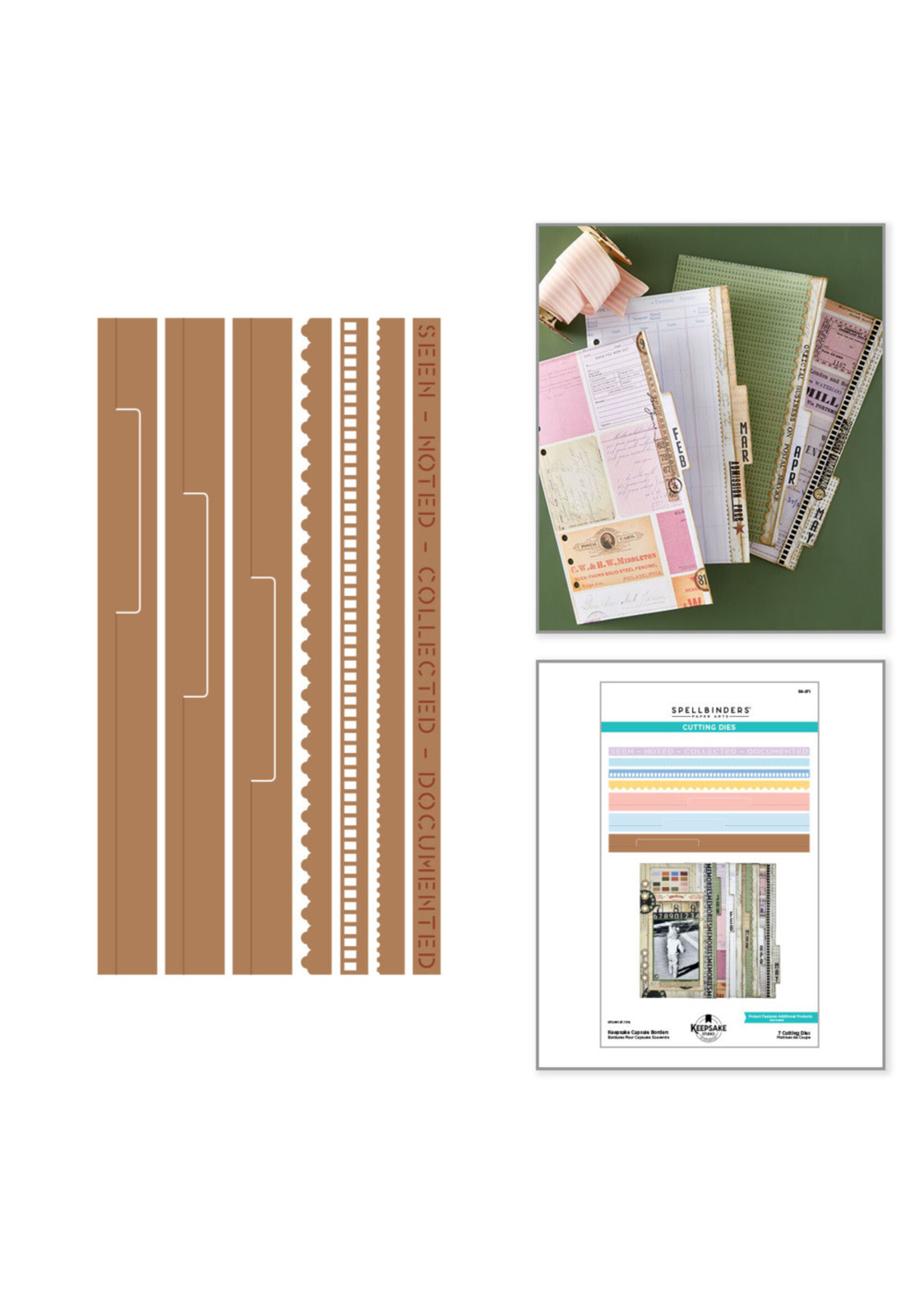 Spellbinders Spellbinders Esther Glas Die, Keepsake Capsule Borders