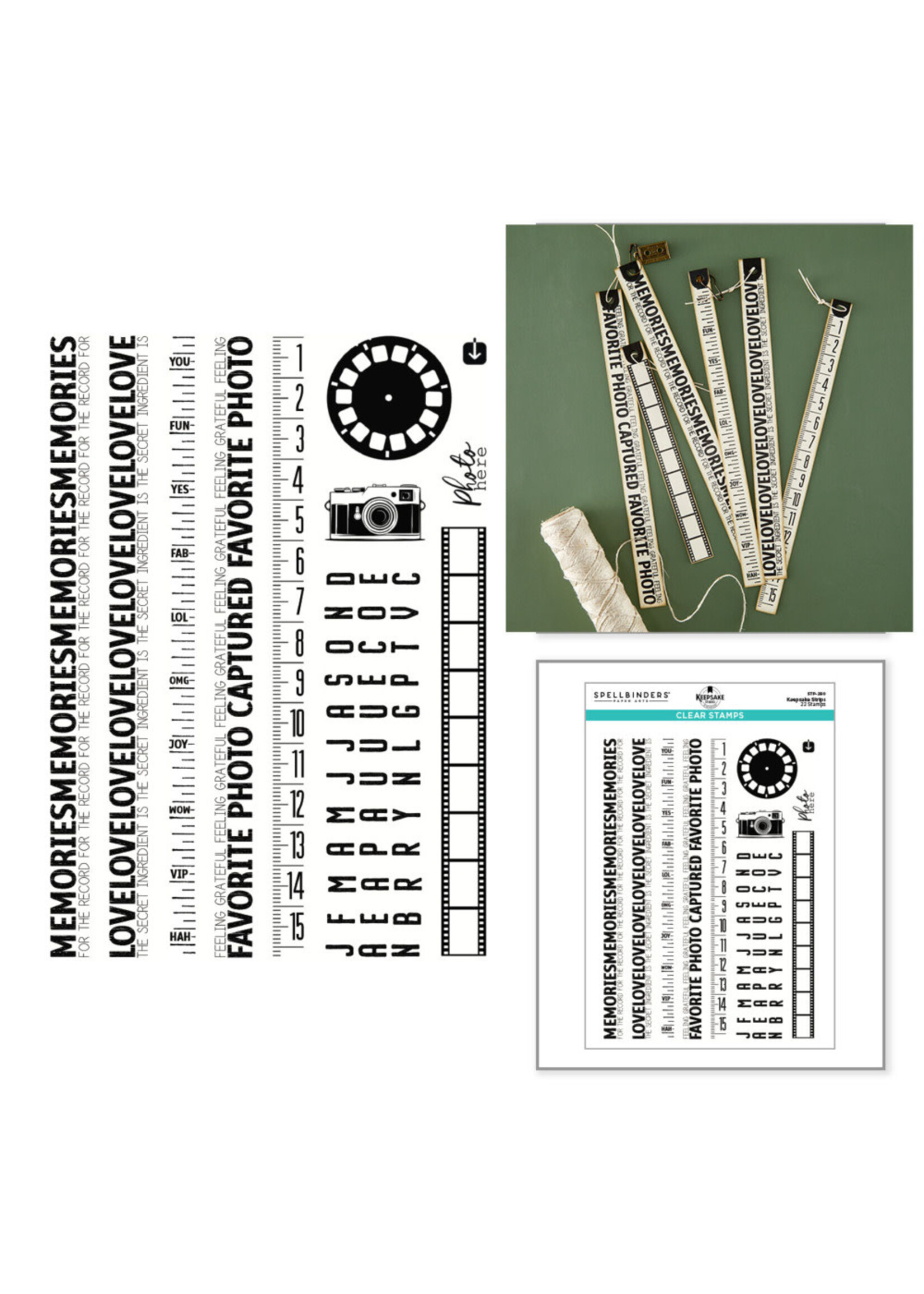 Spellbinders Spellbinders Esther Glas Stamp, Keepsake Strips