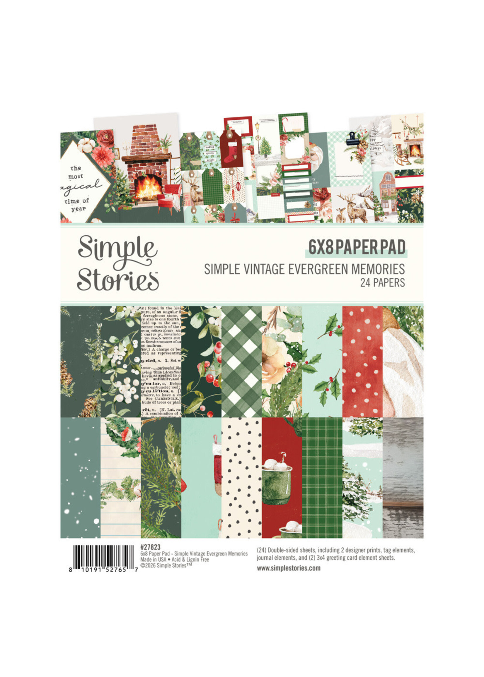 Simple Stories Simple Stories 6x8 Paper Pad, Simple Vintage Evergreen Memories