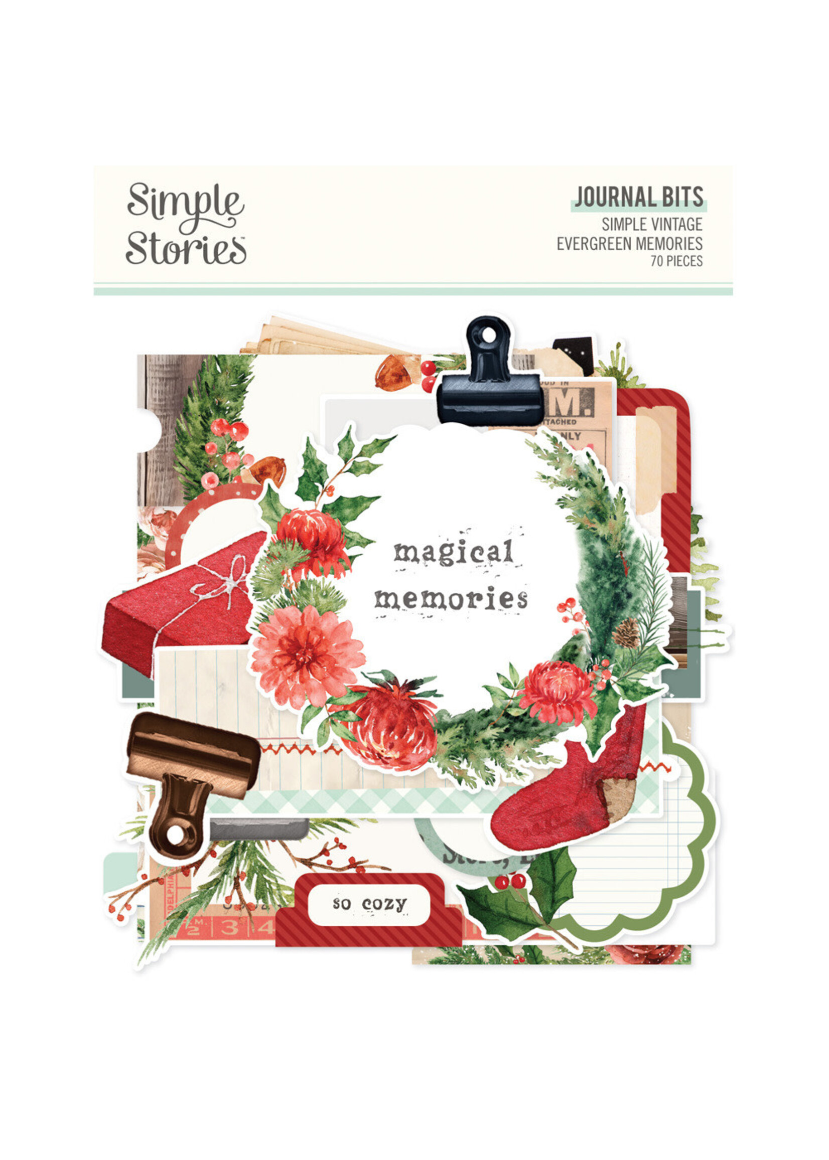 Simple Stories Simple Stories Journal Bits & Pieces, Simple Vintage Evergreen Memories
