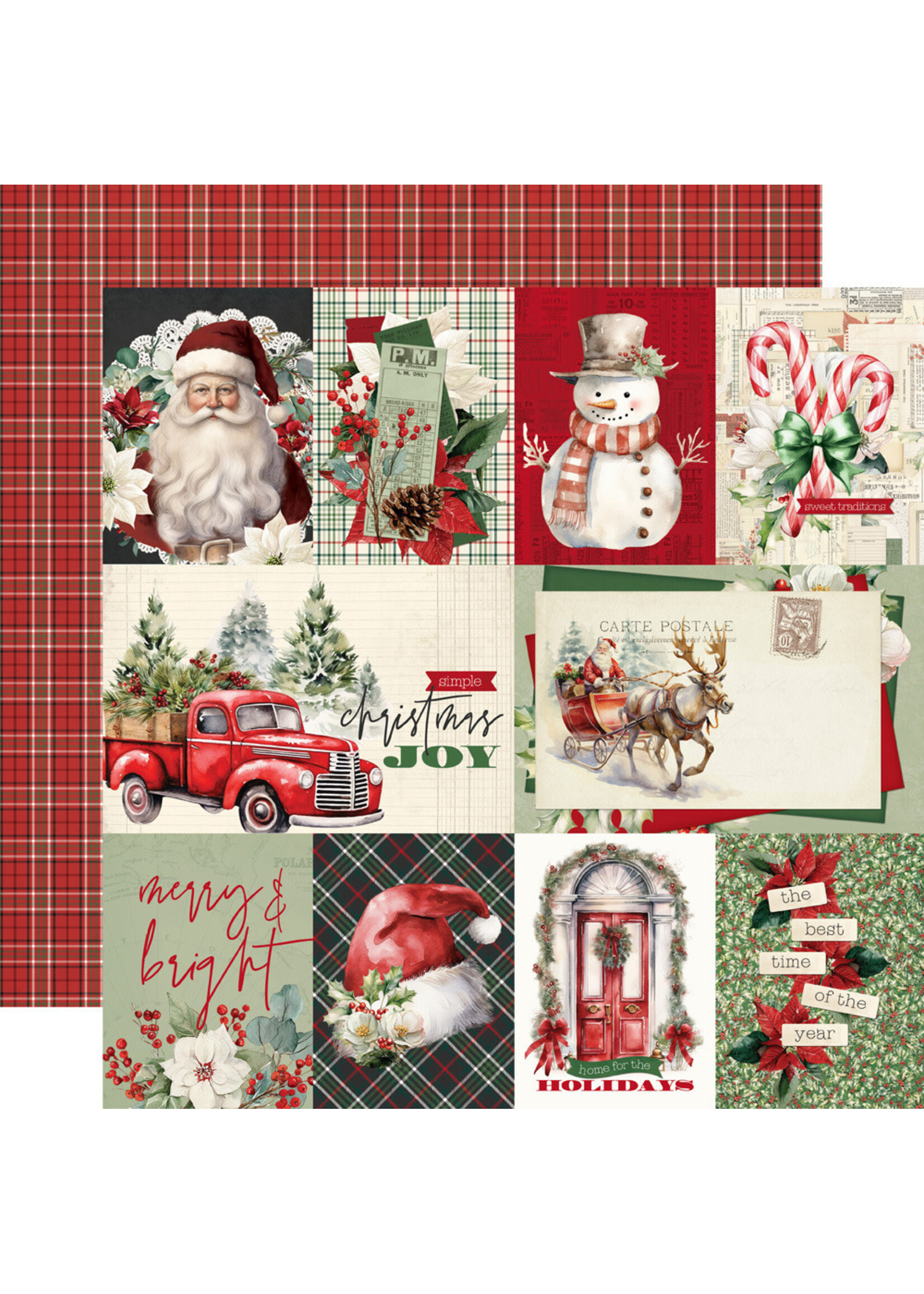Simple Stories Simple Stories 12x12 Simple Vintage Old-Fashioned Christmas, 3x4/4x6 Elements