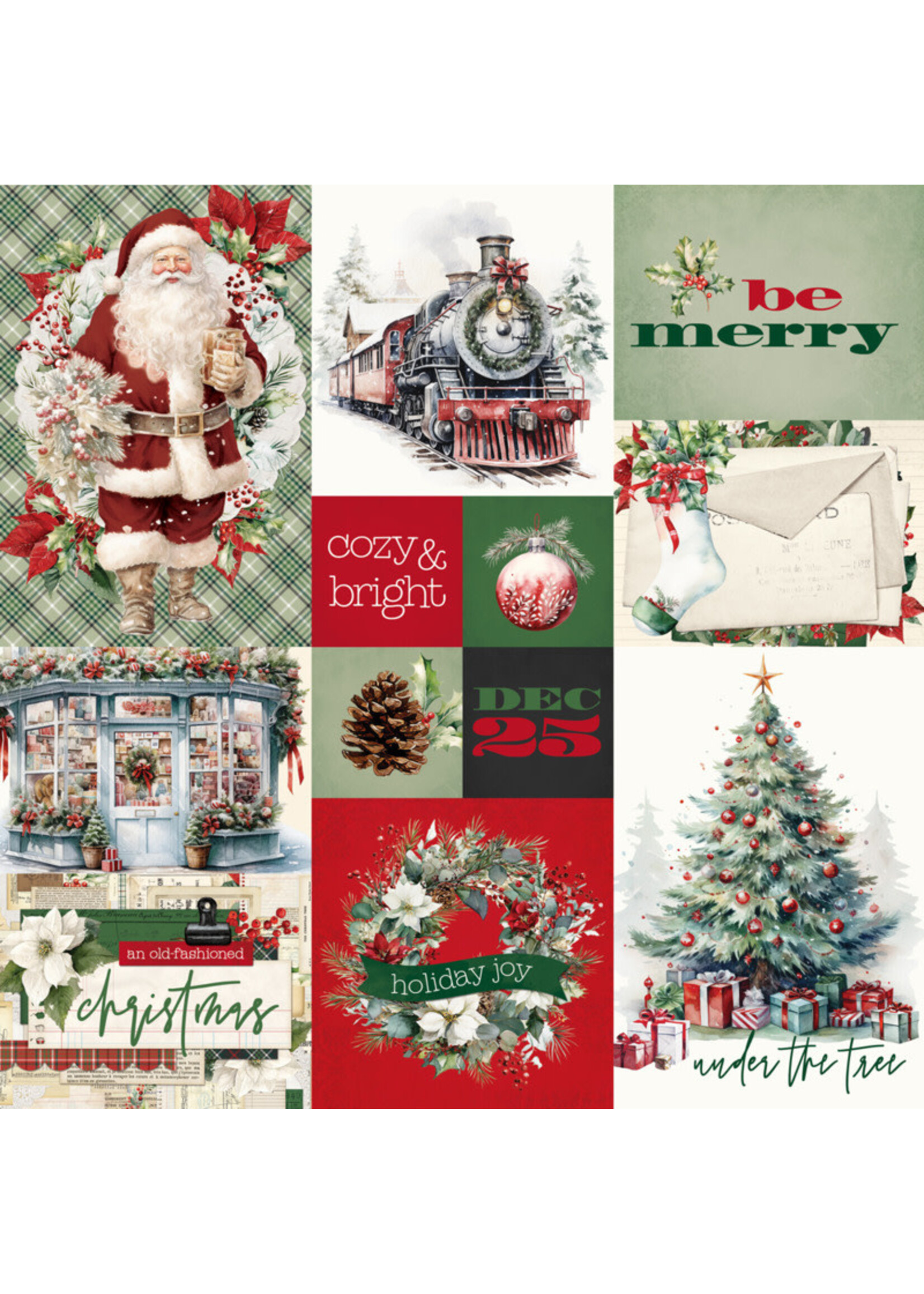Simple Stories Simple Stories 12x12 Simple Vintage Old-Fashioned Christmas, Combo Elements