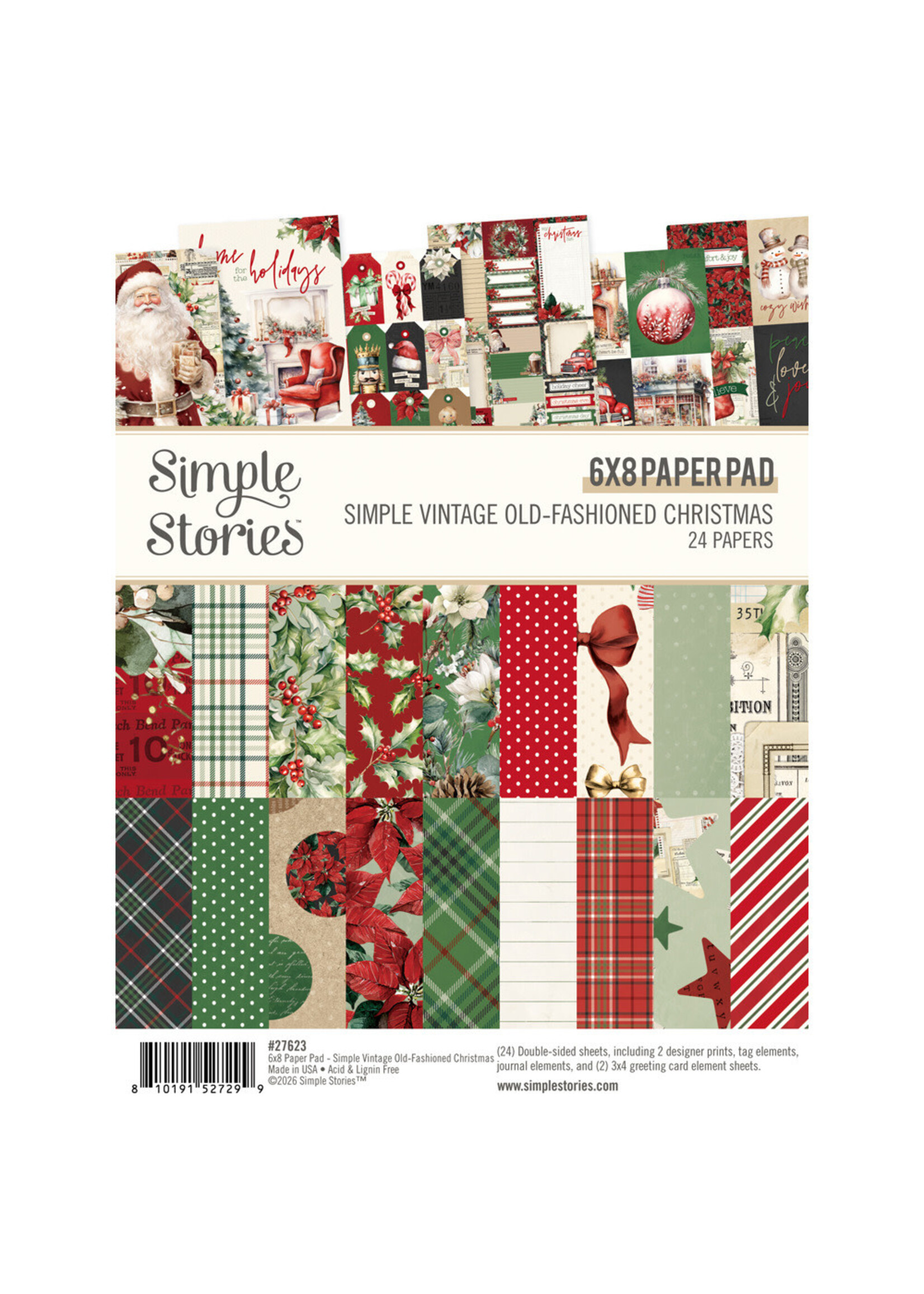 Simple Stories Simple Stories 6x8 Paper Pad, Simple Vintage Old-Fashioned Christmas