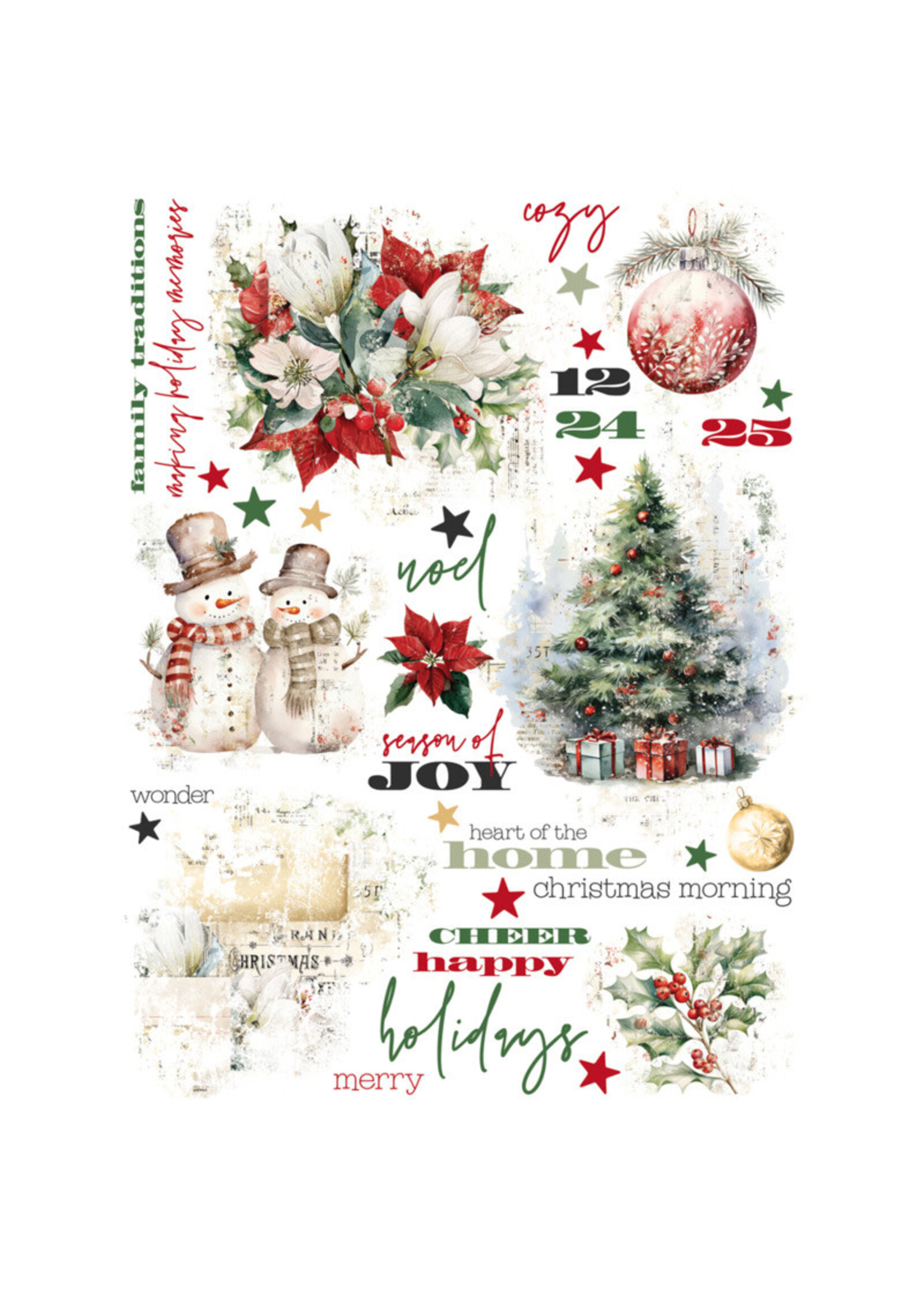 Simple Stories Simple Stories Rub-ons, Simple Vintage Old-Fashioned Christmas