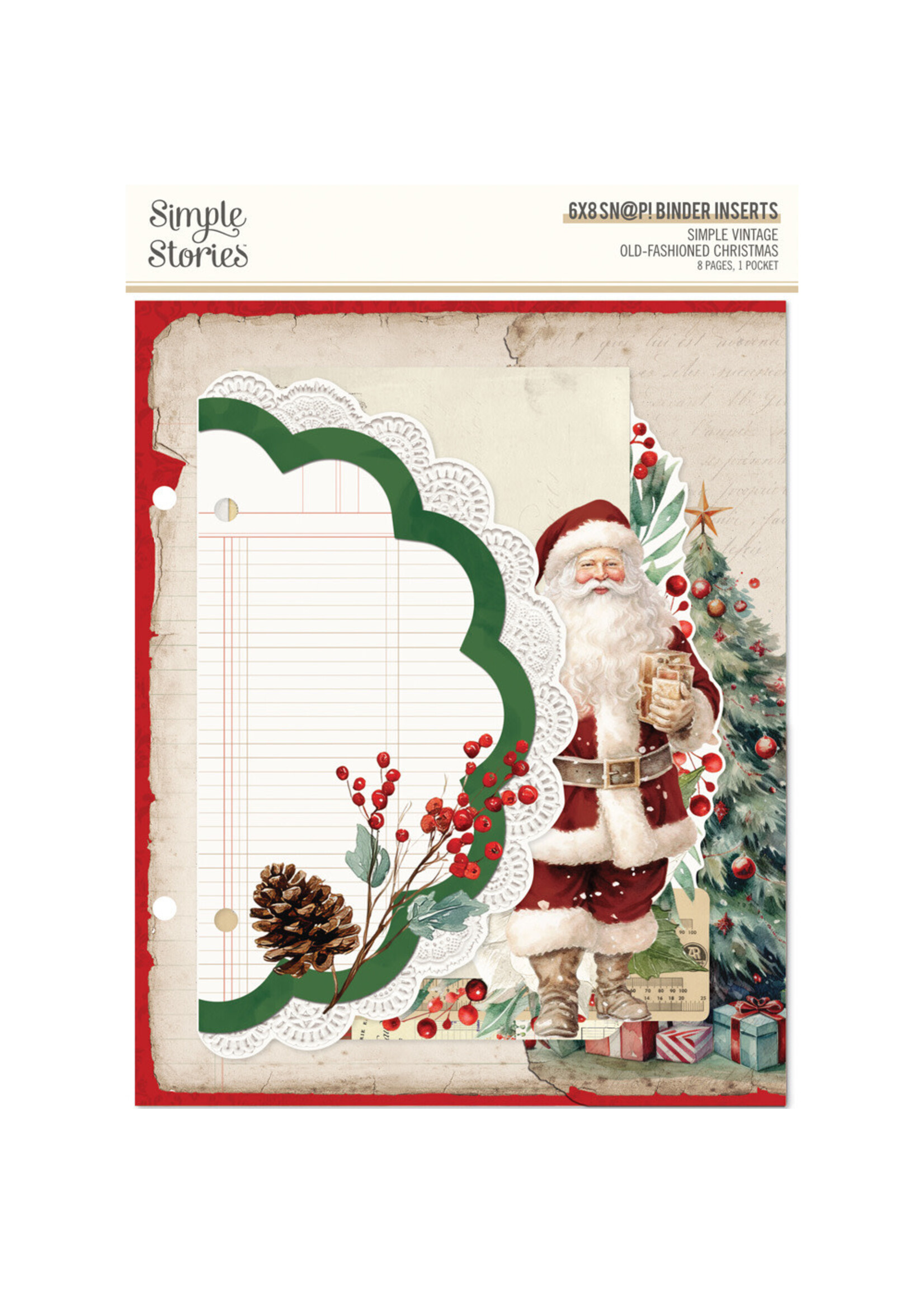Simple Stories Simple Stories SN@P! 6x8 Binder Inserts, Simple Vintage Old-Fashioned Christmas