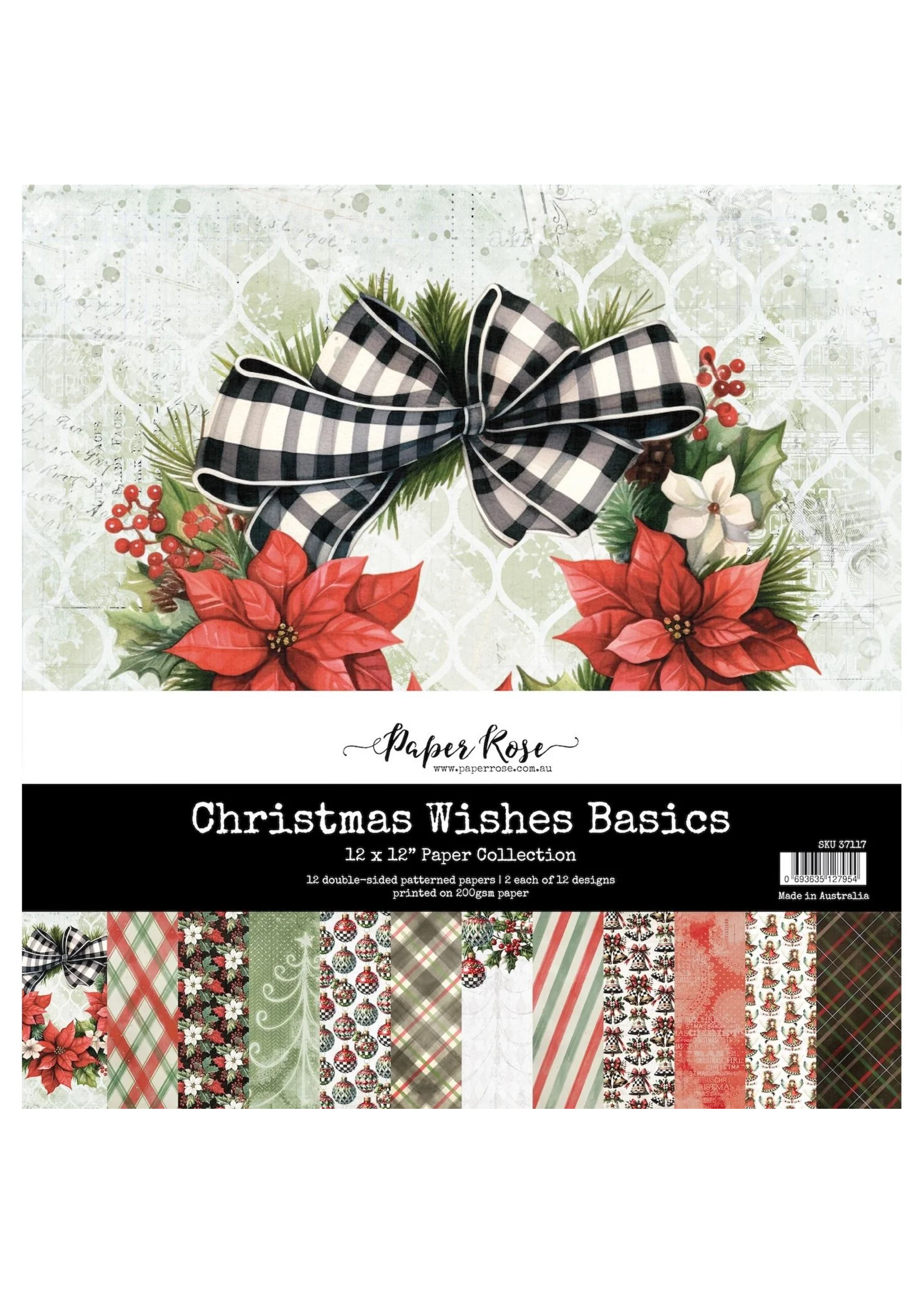 Paper Rose Paper Rose 12x12 Collection, Christmas Wishes Basics