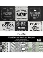 Paper Rose Paper Rose 12x12 Paper Collection, Mistletoe Market Basics