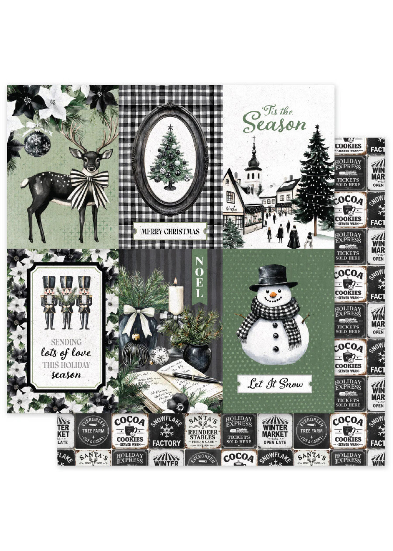 Paper Rose Paper Rose 12x12 Mistletoe Market, C