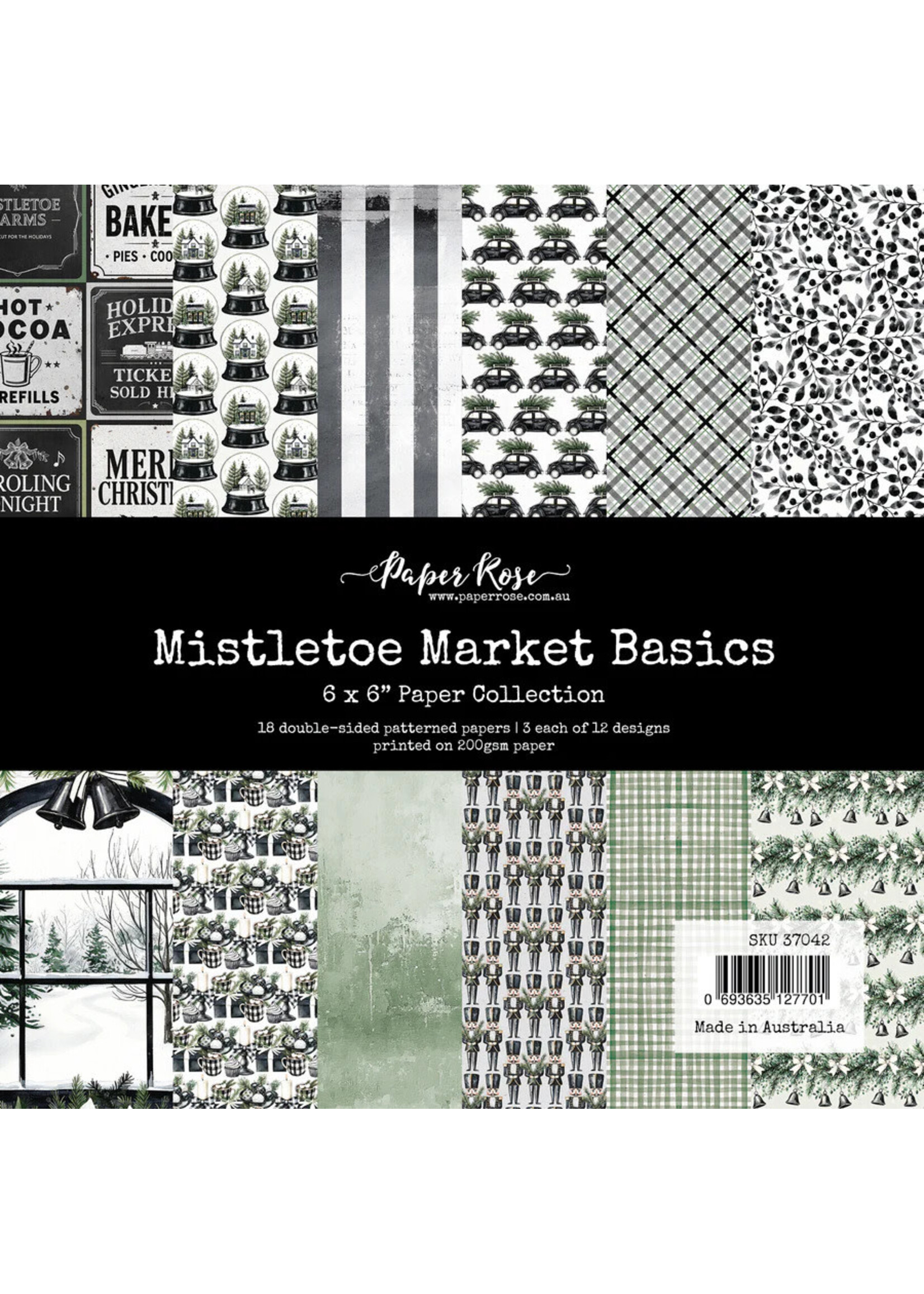 Paper Rose Paper Rose 6x6 Paper Collection, Mistletoe Market Basics