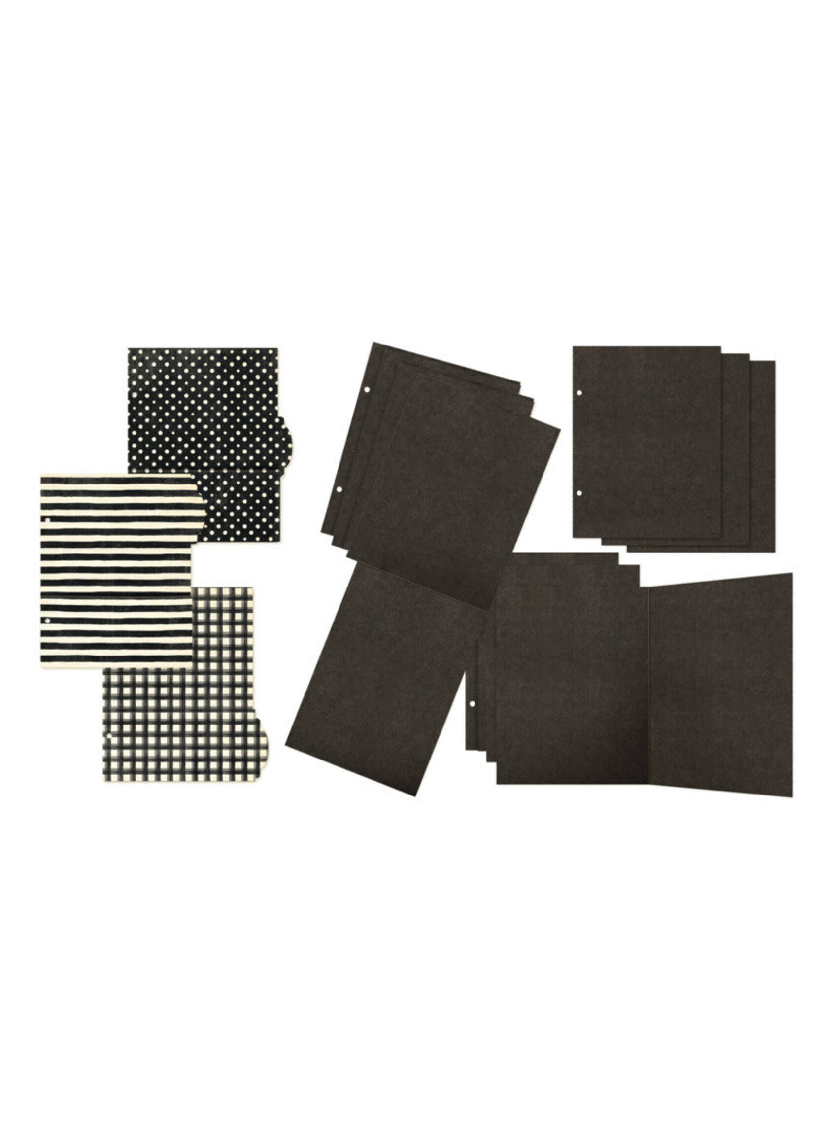 Graphic 45 Graphic 45 Binder Album with Interactive Pages, Black Check