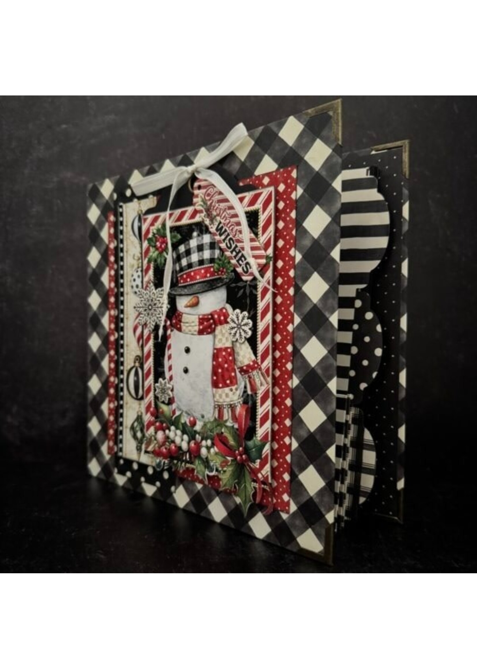 Graphic 45 Graphic 45 Binder Album with Interactive Pages, Black Check