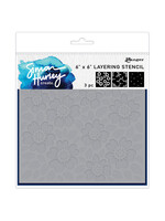Ranger Ranger Simon Hurley create. Stencils, Whimsy Flowers (3pc)
