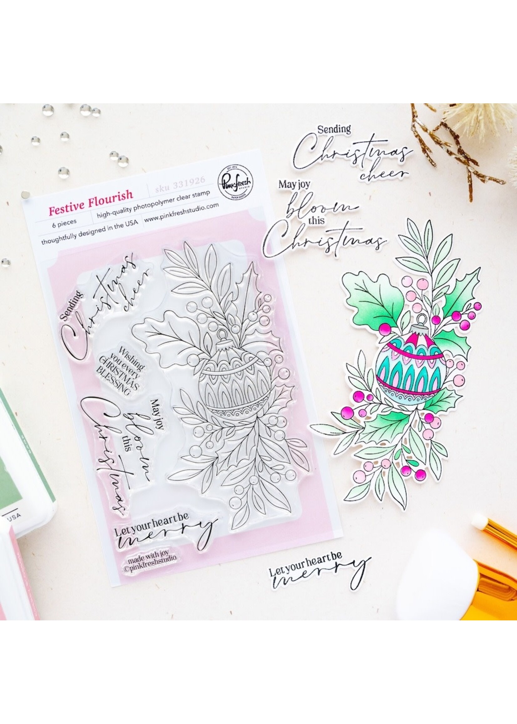 Pink Fresh Studio Pink Fresh Stamp, Festive Flourish