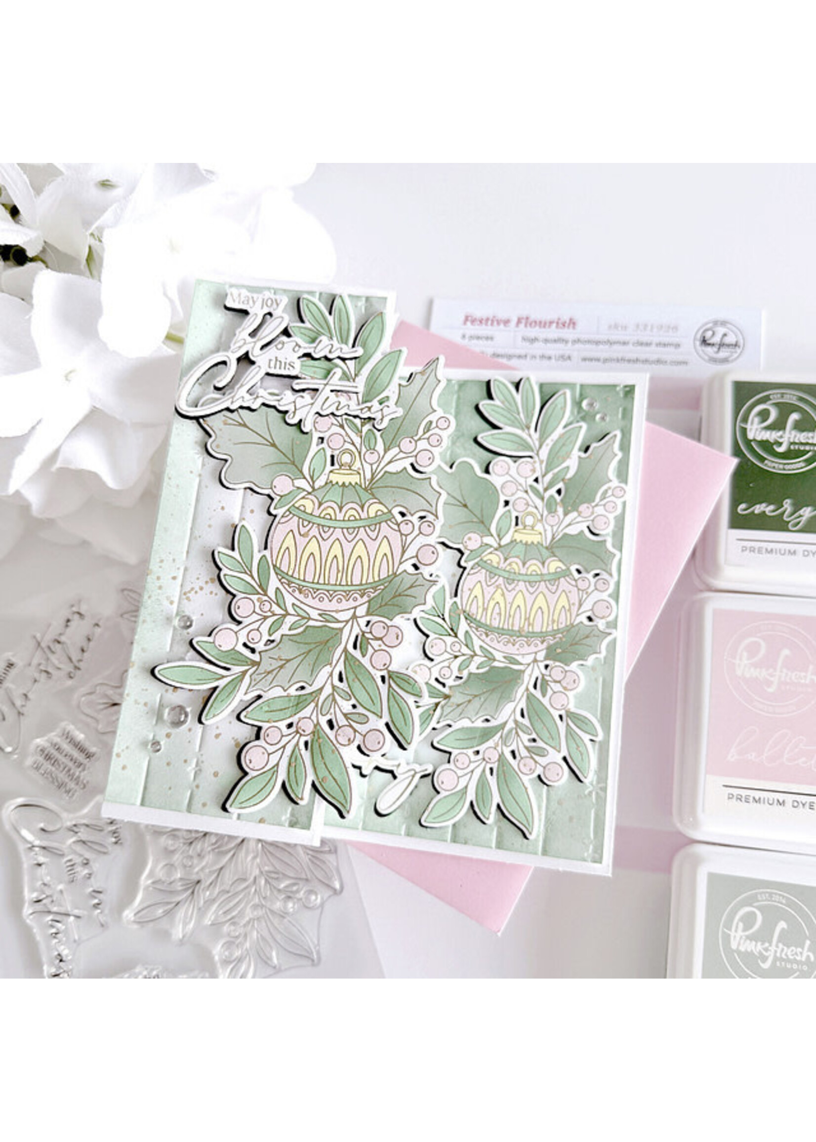 Pink Fresh Studio Pink Fresh Press Plate, Festive Flourish