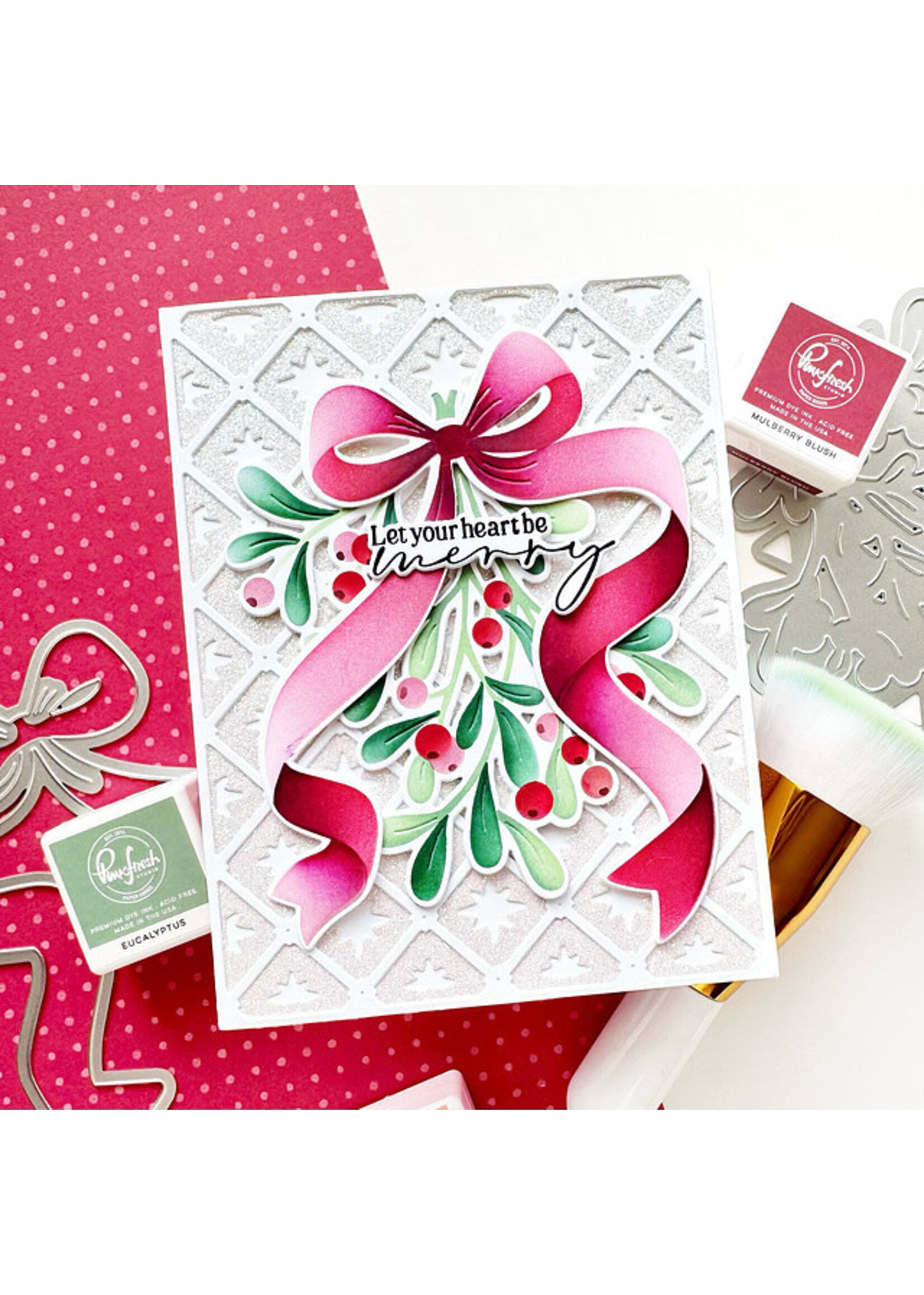 Pink Fresh Studio Pink Fresh Stencil & Die, Merry Mistletoe