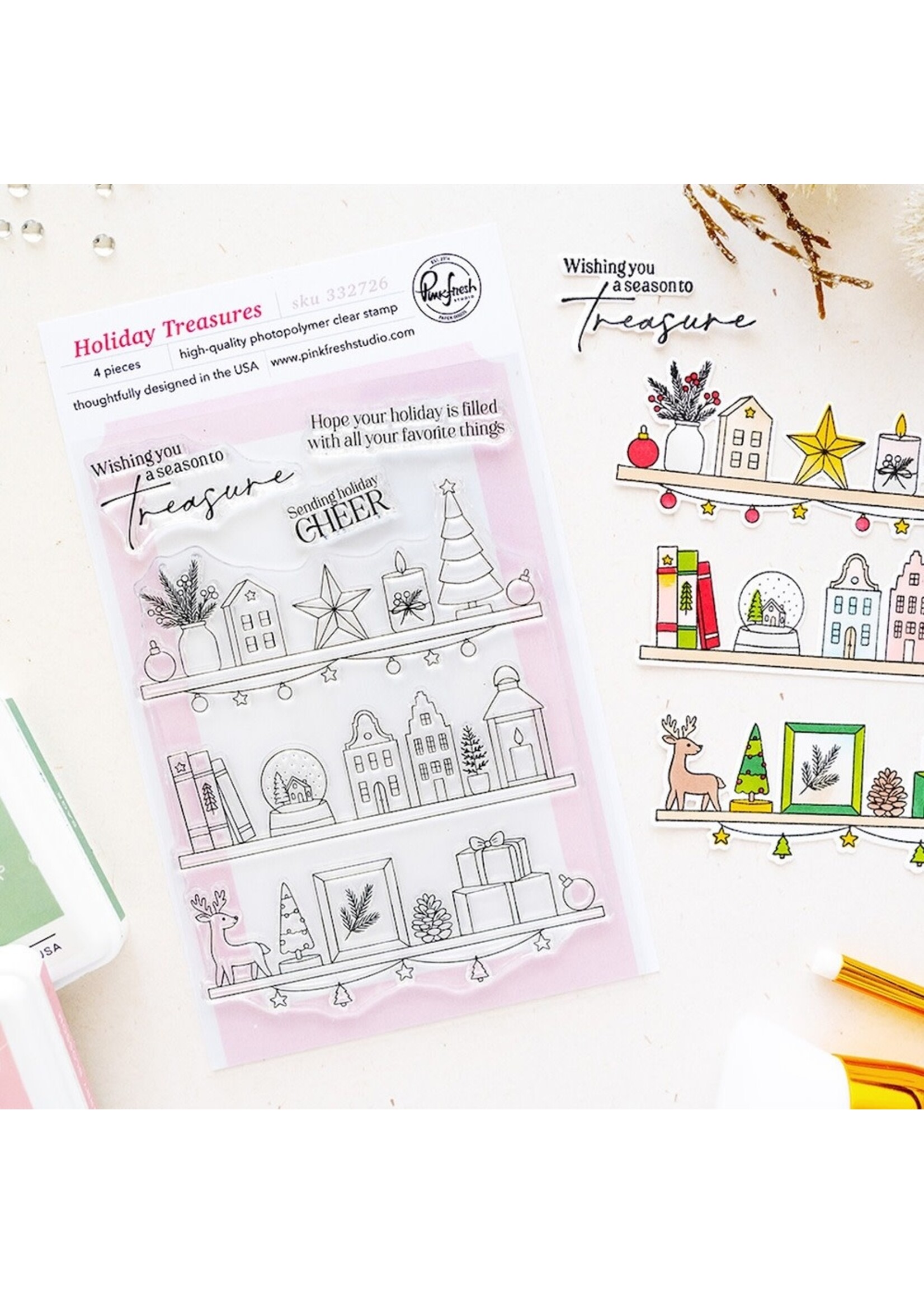 Pink Fresh Studio Pink Fresh Stamp, Holiday Treasures